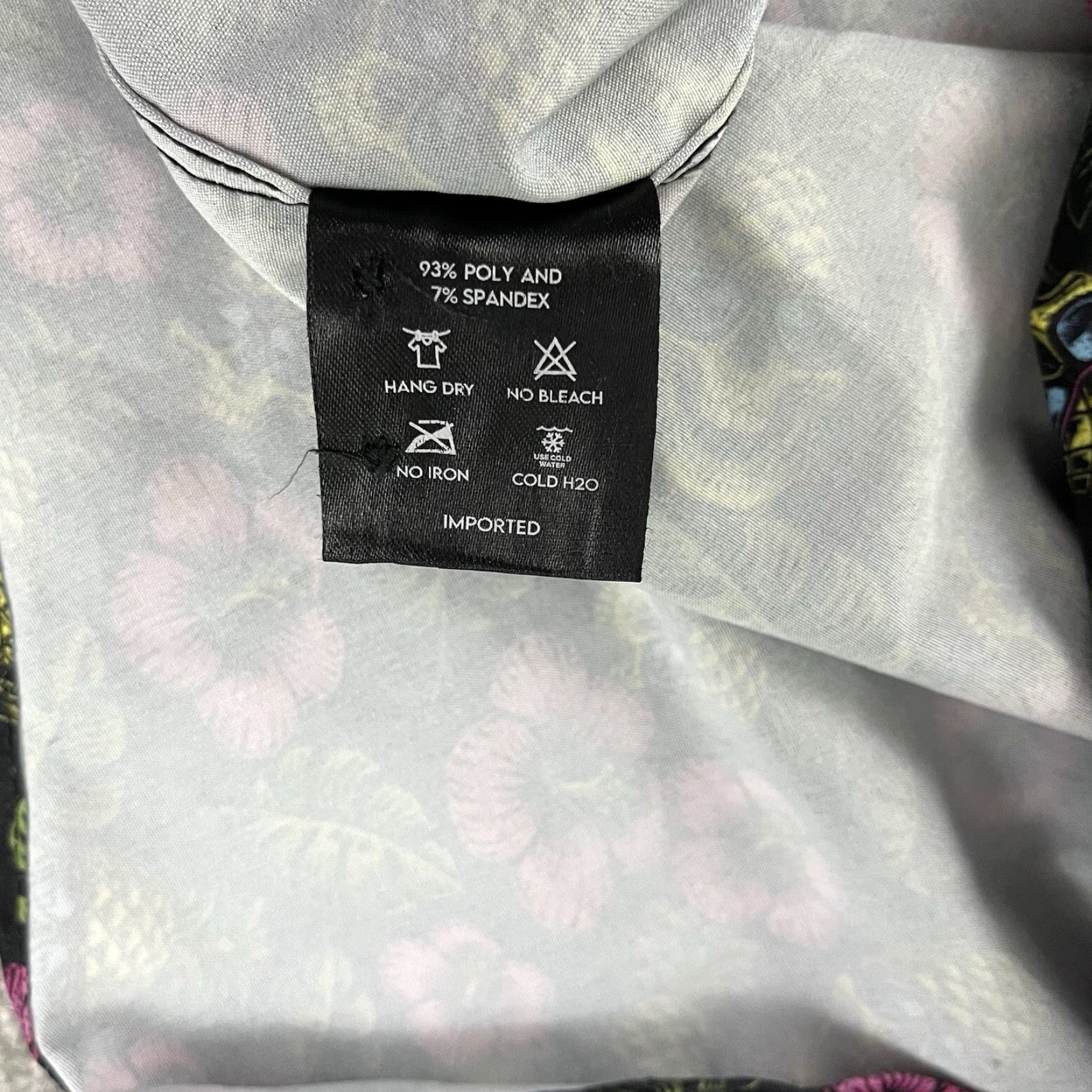 Vintage RAD PALM Shirt Mens Medium Black Pineapple Head Skeleton Stretch Button Down S/S Size US M / EU 48-50 / 2 - 7 Thumbnail
