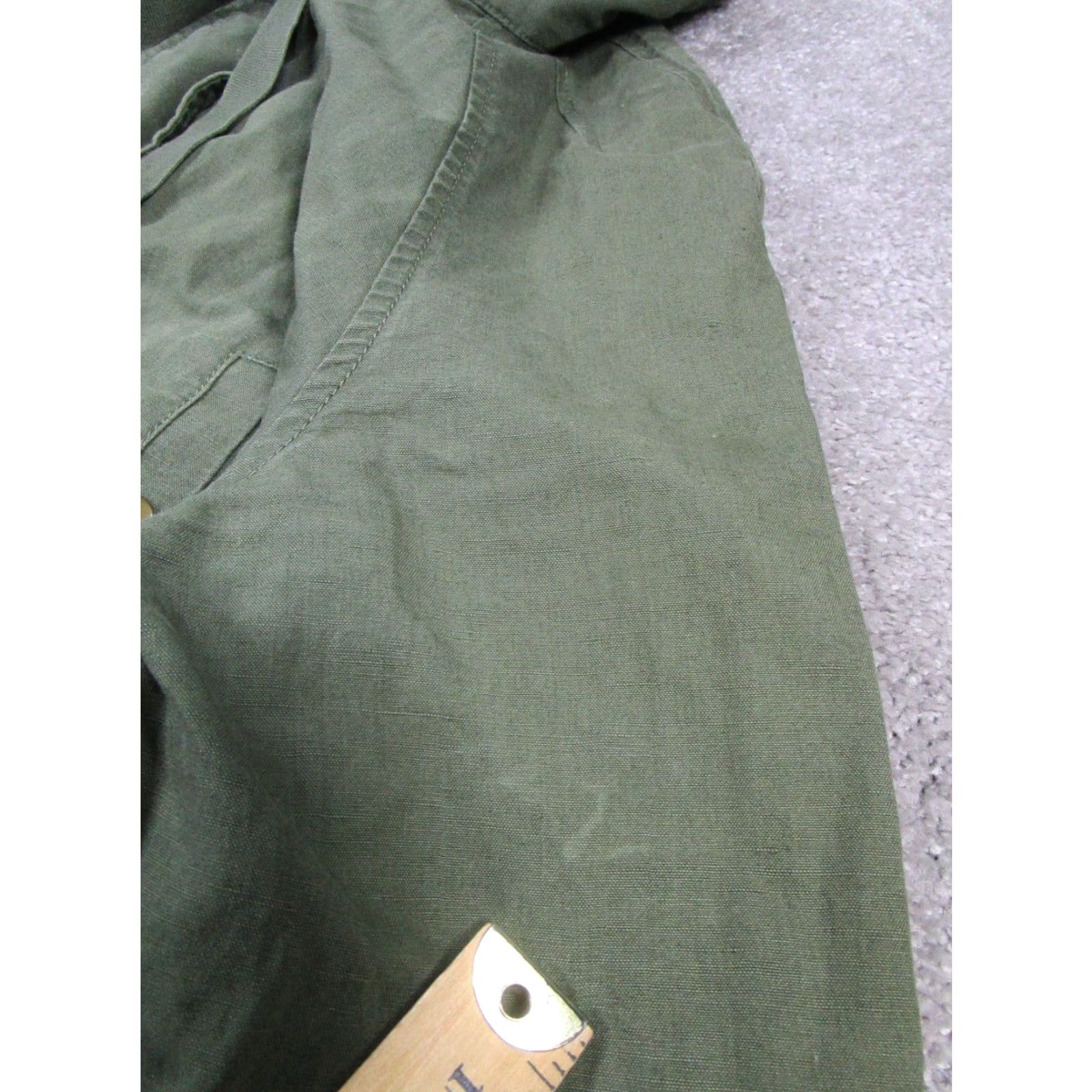 Cotton On VINTAGE Cotton Womens Parka Jacket Long Sleeve Solid Green Medium Canvas 90s Womens Size L / US 10 / IT 46 - 7 Thumbnail