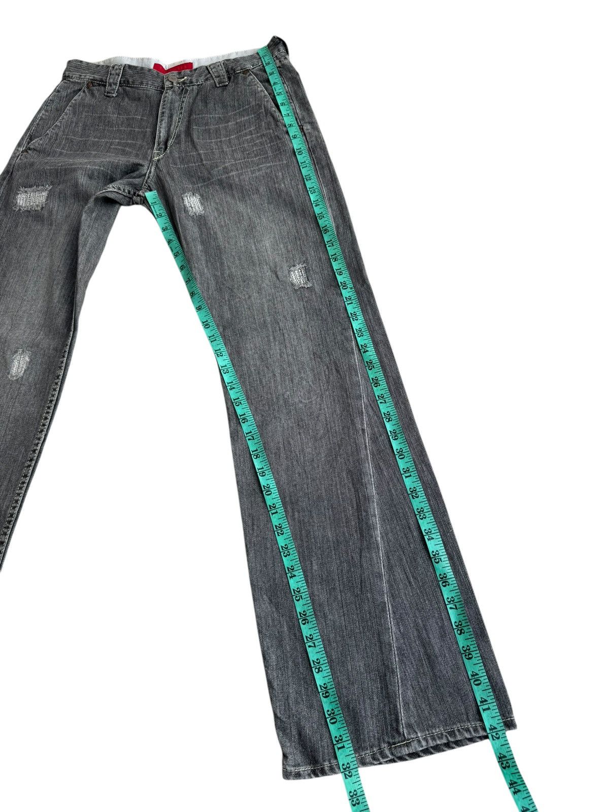 If Six Was Nine × Japanese Brand × Le Grande Bleu (L.G.B.) 🔥Vintage Distressed Y2k Fcuk Jeans Flare Size US 31 - 14 Thumbnail