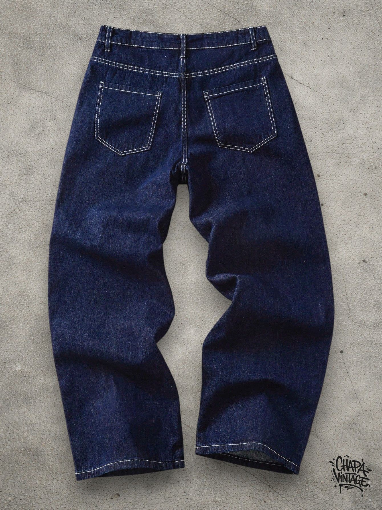 Japanese Brand Dark blue denim jeans Size US 32 / EU 48 - 2 Thumbnail