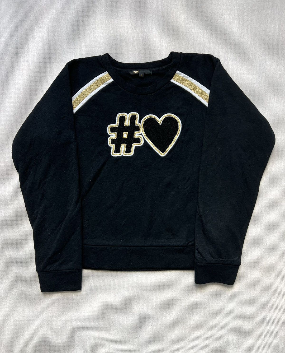 Maje Sweatshirt Maje Heart Black Size M / US 6-8 / IT 42-44 - 1 Thumbnail