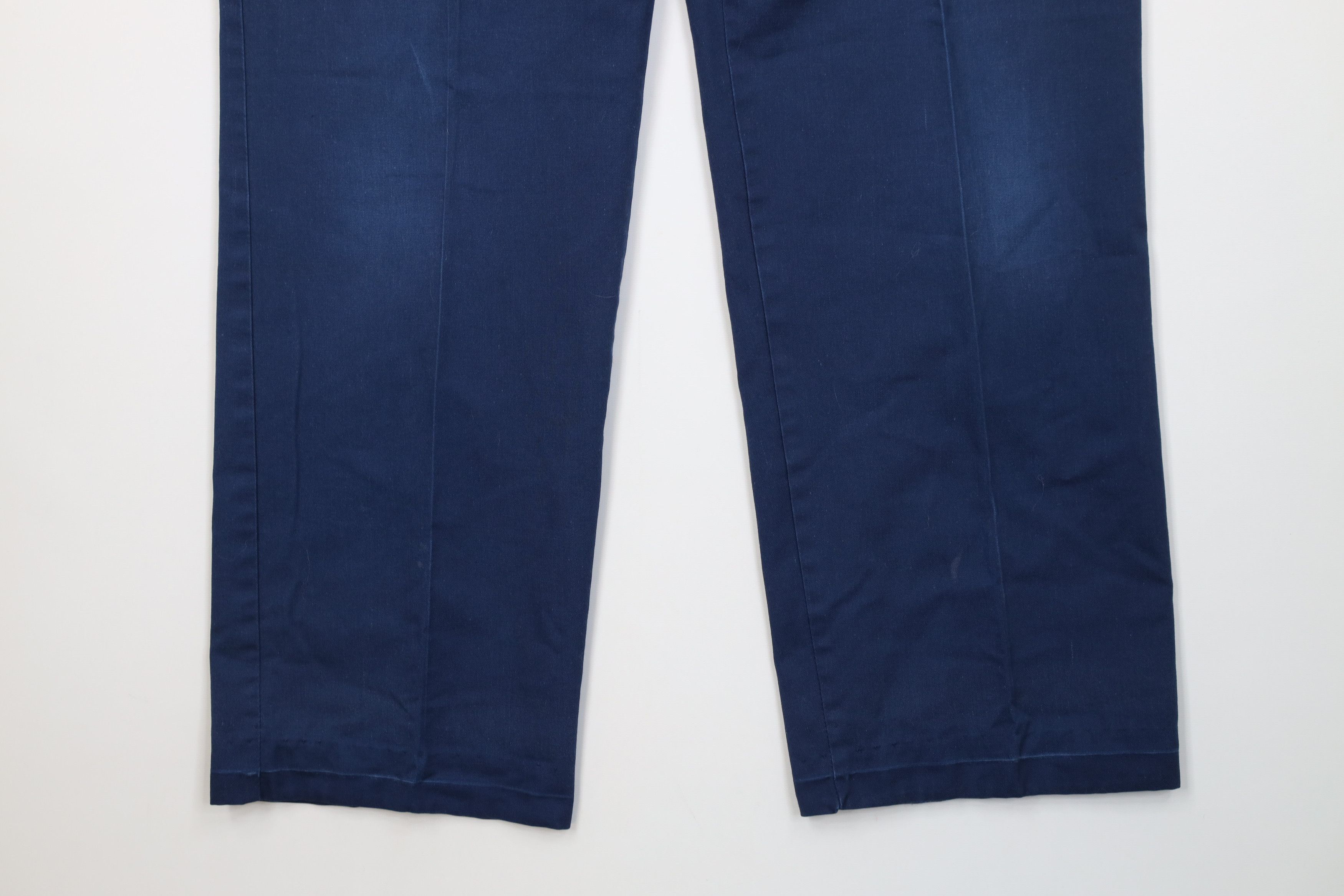Vintage Vintage 70s Streetwear Wide Leg Pants Workwear Blue USA Size US 36 / EU 52 - 4 Thumbnail