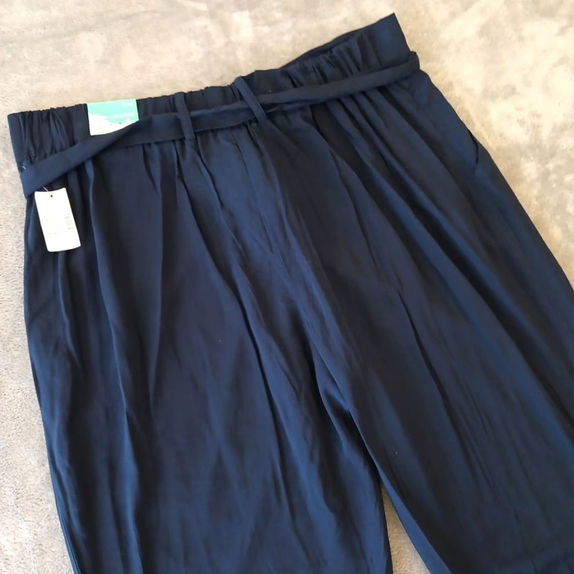 Vintage Maurices Ankle Pants Womens XL Blue Lightweight Belted Pockets Regular Inseam 32.5 in Pockets Size 40" / US 18 - 7 Thumbnail