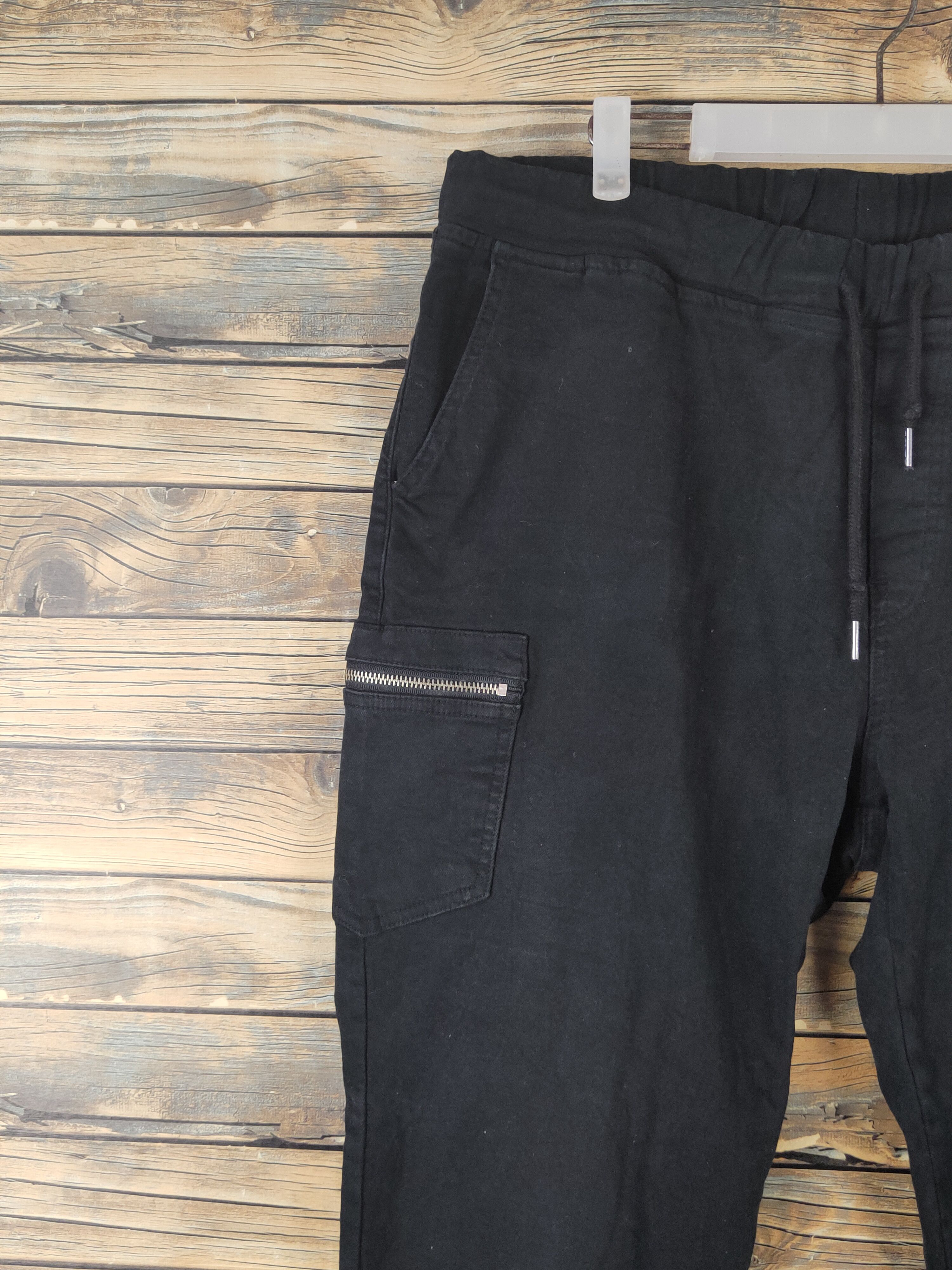 Japanese Brand DL T2M Black Multipocket Tactical Cargo Pants #1666 Size US 34 / EU 50 - 3 Thumbnail