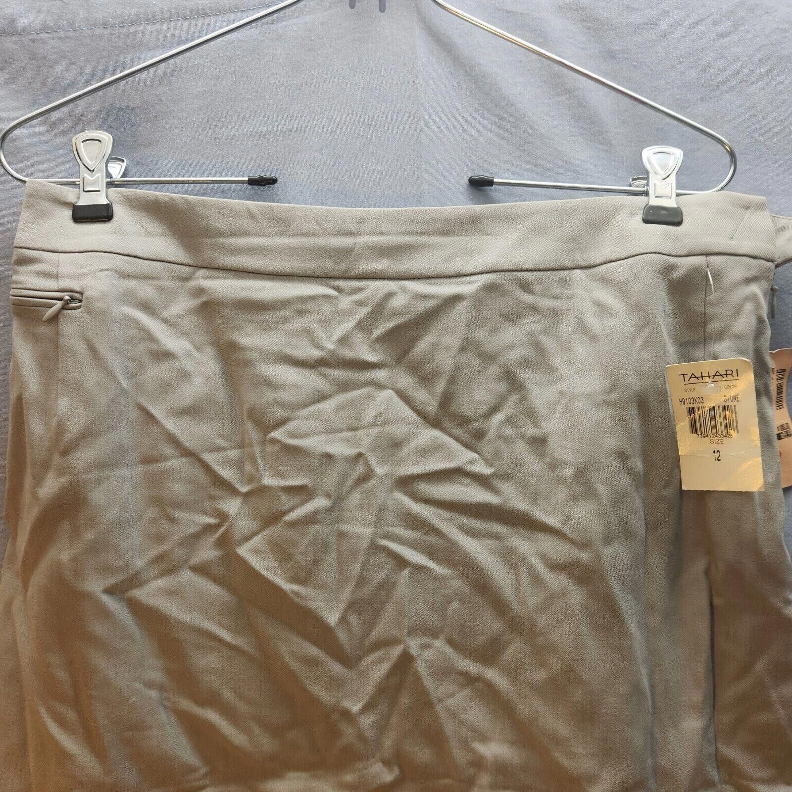 Elie Tahari Vintage Tahari Skirt Grey Size 12 NWT Size 34" / US 12 / IT 48 - 2 Thumbnail