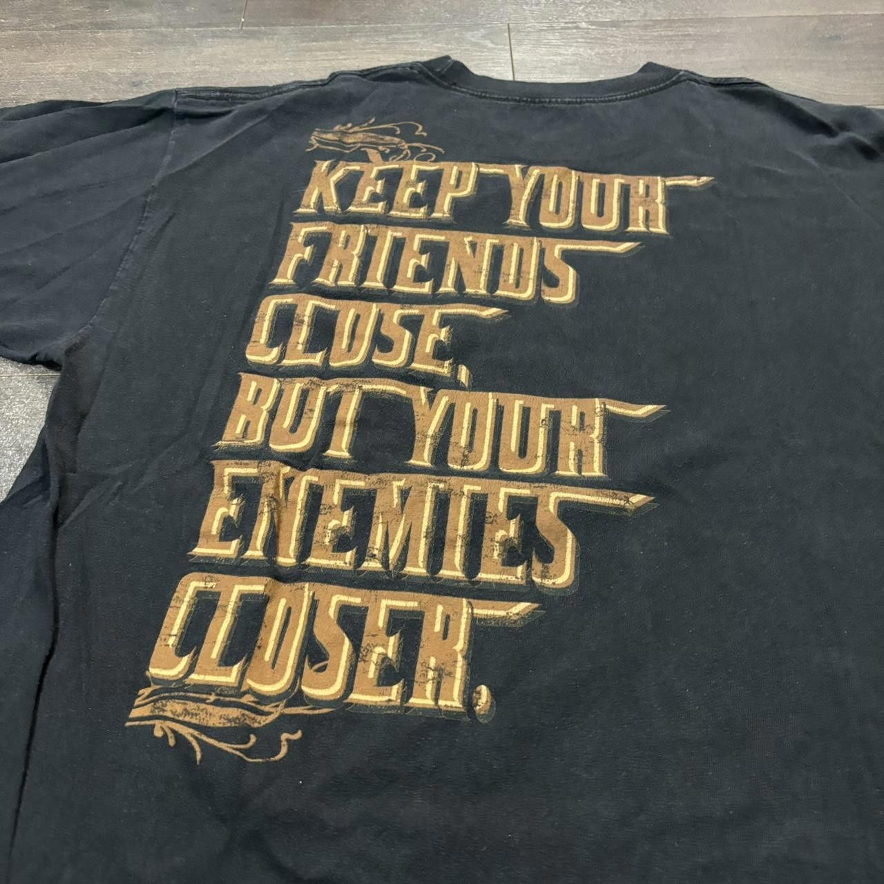 Designer The Godfather Keep Your Friends Close T Shirt XL 00s RARE Size US XL / EU 56 / 4 - 5 Thumbnail