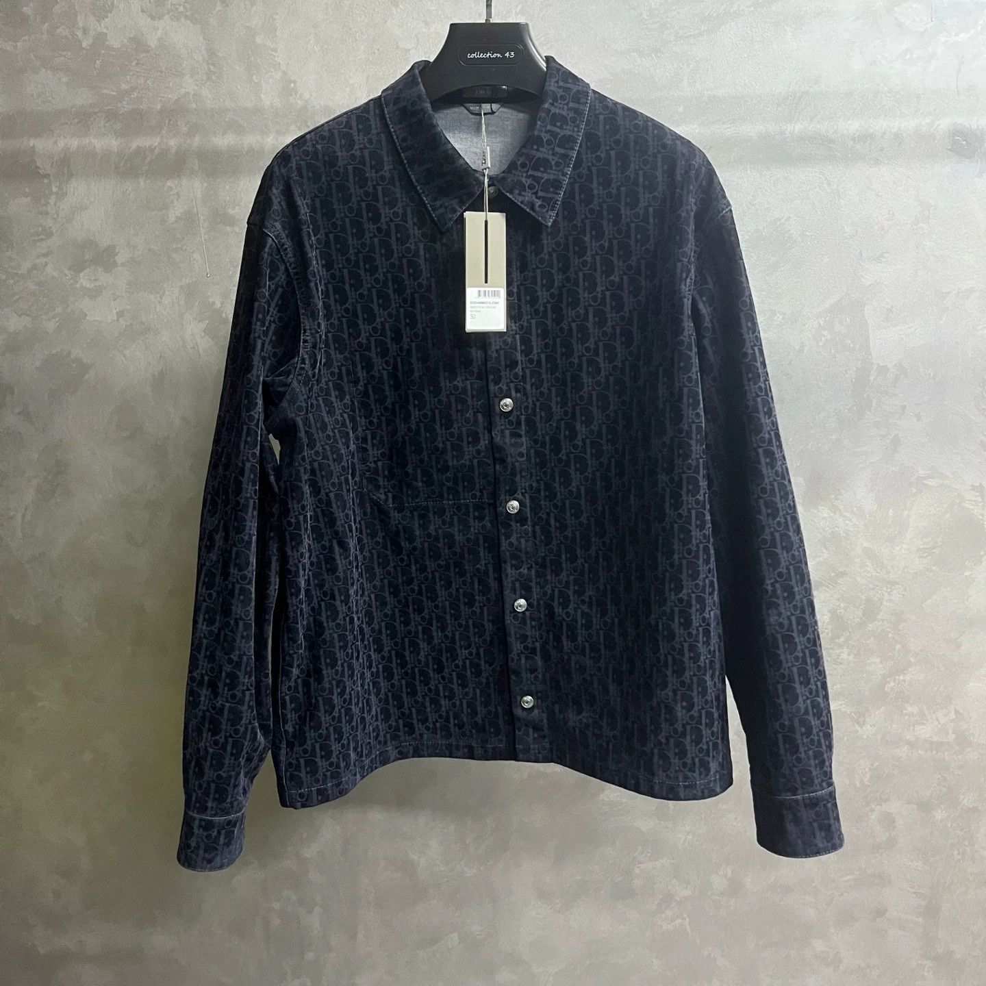 Dior Dior Blue Logo Print Long-Sleeve Shirt Size US M / EU 48-50 / 2 - 1 Thumbnail