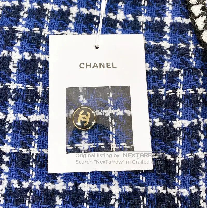 Chanel Chanel Sleeveless Blue Tweed Dress S Size . Size S / US 4 / IT 40 - 8 Thumbnail