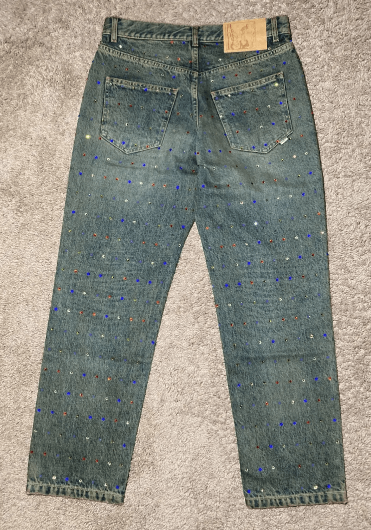 Martine Rose AW21 NWT Martine Rose Rhinestone Crystal Gem Jeans S Size US 30 / EU 46 - 9 Thumbnail