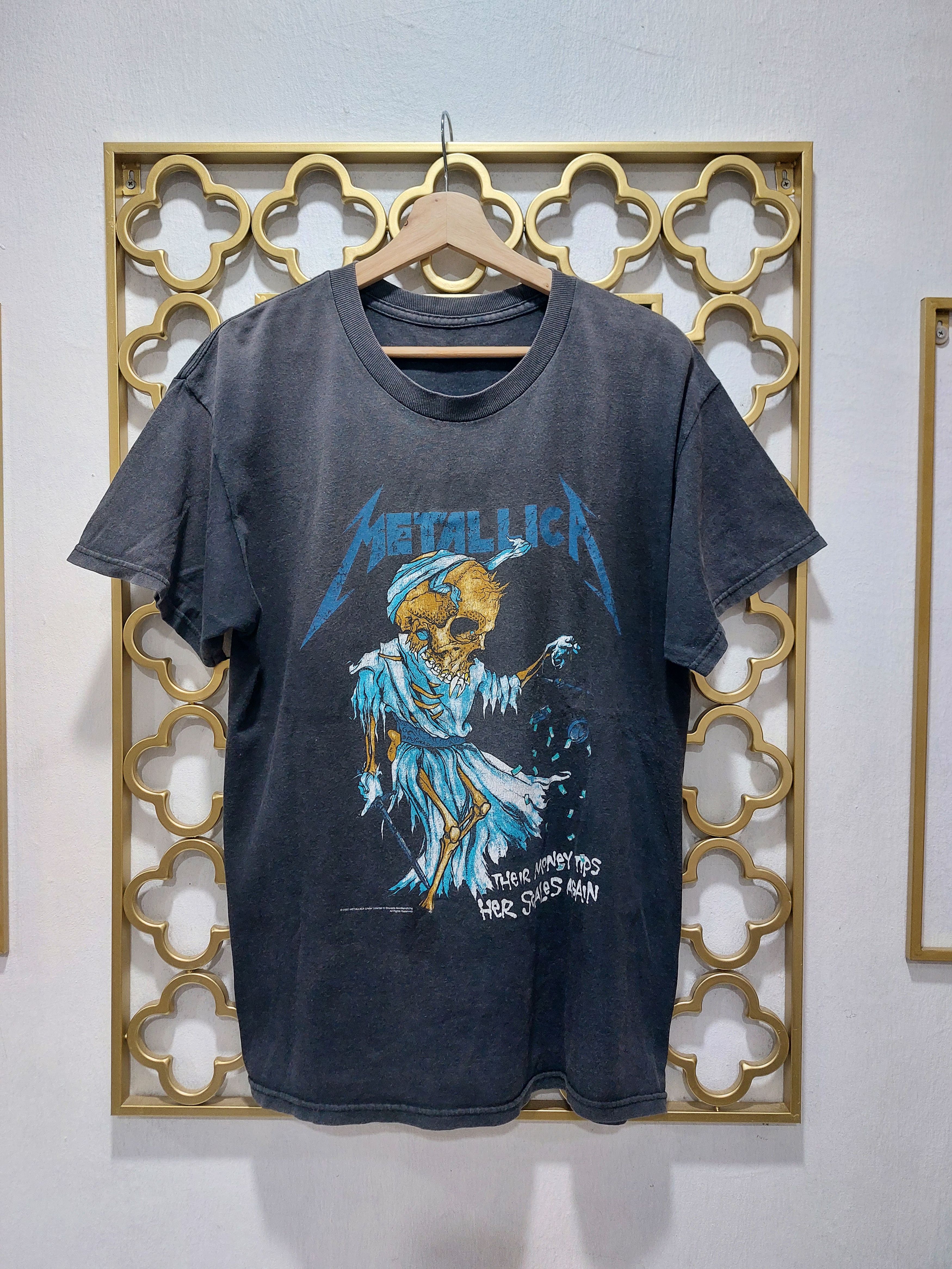 Band Tees Metallica Sun Faded Y2K Vintage Tee ©2007 Size US L / EU 52-54 / 3 - 1 Thumbnail