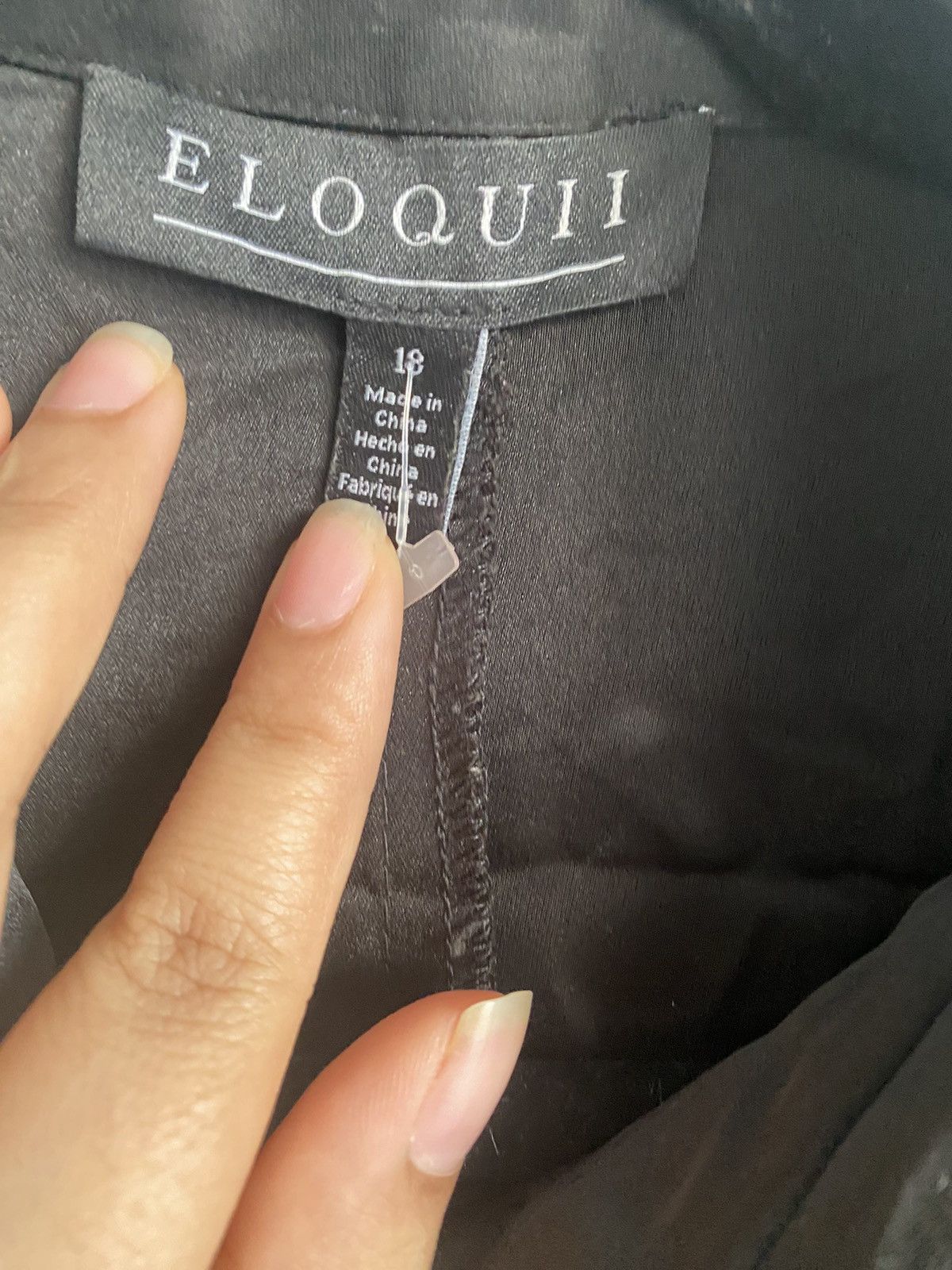 Other Eloquii Dress Women Black Satin Tie Waist Shirtdress Size 14 Size XXL / US 16-18 / IT 52-54 - 6 Thumbnail