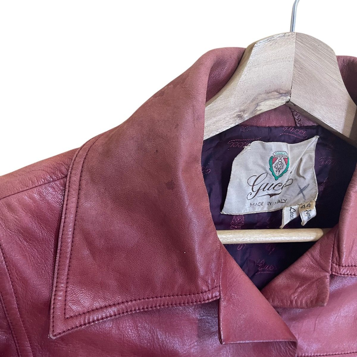 Gucci Vintage 80s Gucci Leather Jacket Made In Italy Size Small Size US S / EU 44-46 / 1 - 10 Thumbnail