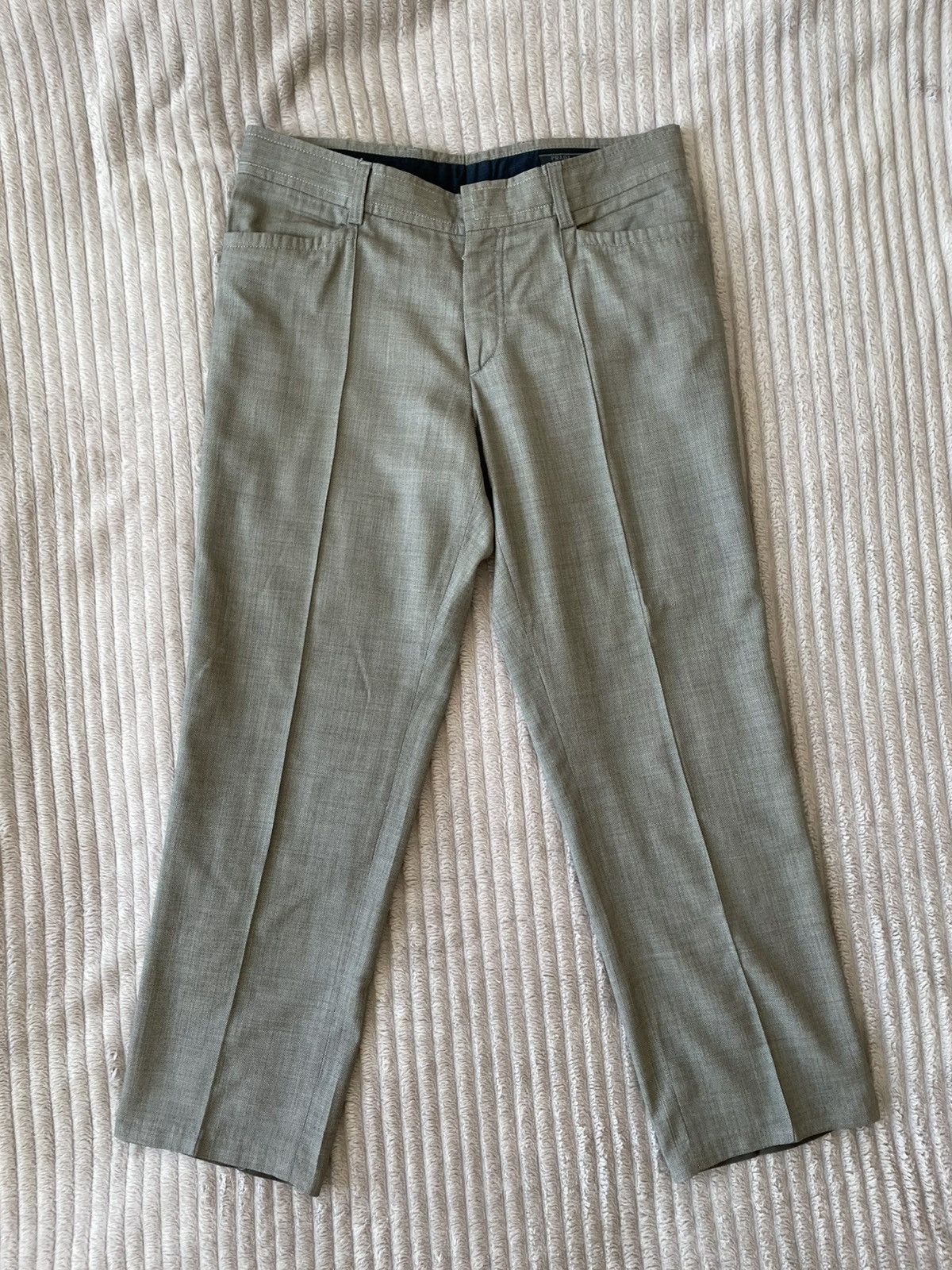 Prada Prada Vintage Wide Leg Wool Pant Trousers Size 56 Size US 36 / EU 52 - 5 Thumbnail