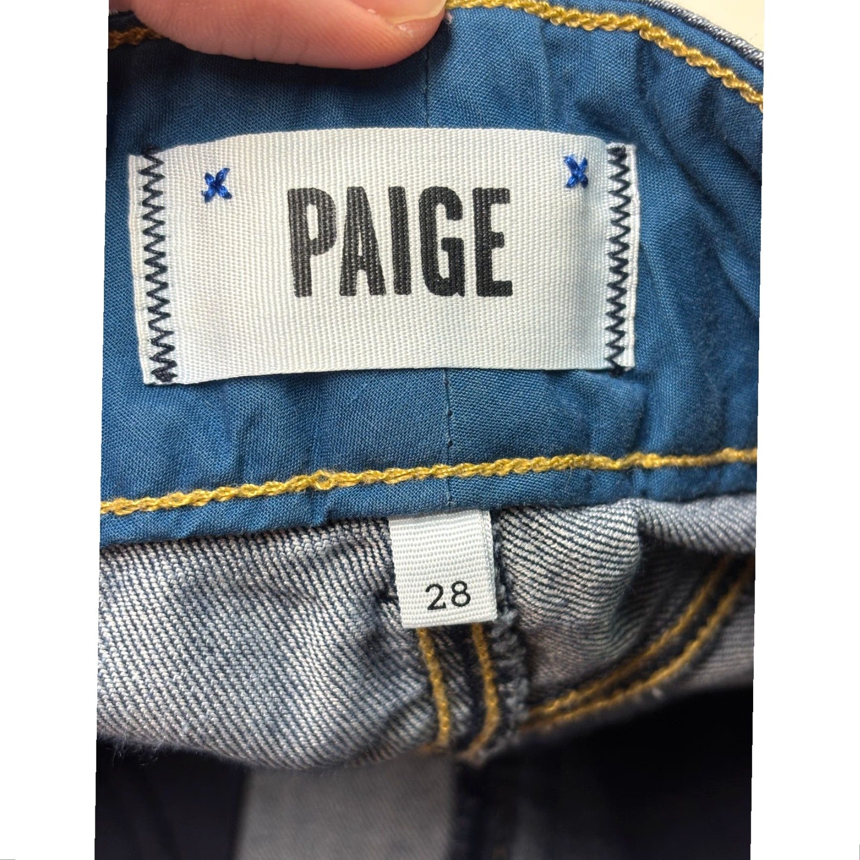 Paige Paige Hidden Hills Petite Flare Jeans Dark Wash Carson WA838 Womens 28X31 USA Size 28" / US 6 / IT 42 - 5 Thumbnail