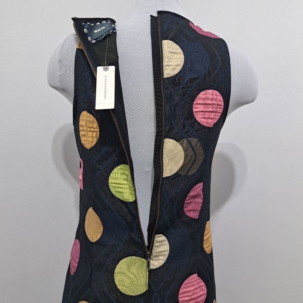 Anthropologie Anthropologie Maeve Tilde Polka Dot Palooza Retro Mod Metallic XS Black Motif NW Size XS / US 0-2 / IT 36-38 - 9 Thumbnail