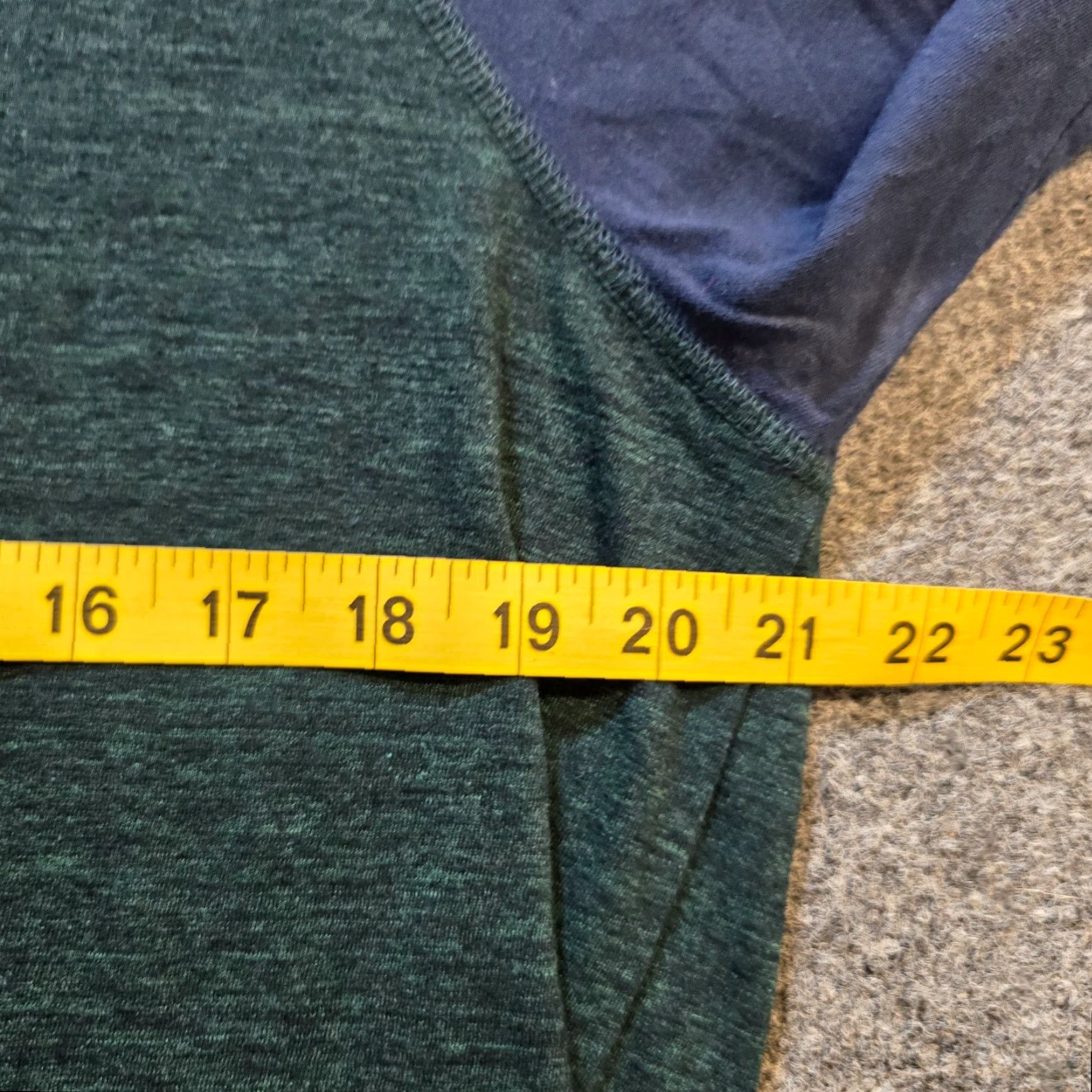 Vintage Public Opinion Top Mens Size Large Baseball Raglan T-Shirt Blue Green Cap Sleeve Casual Capsule Regular Knit Cotton Lightweight Summer Spring Fall Size US L / EU 52-54 / 3 - 5 Thumbnail