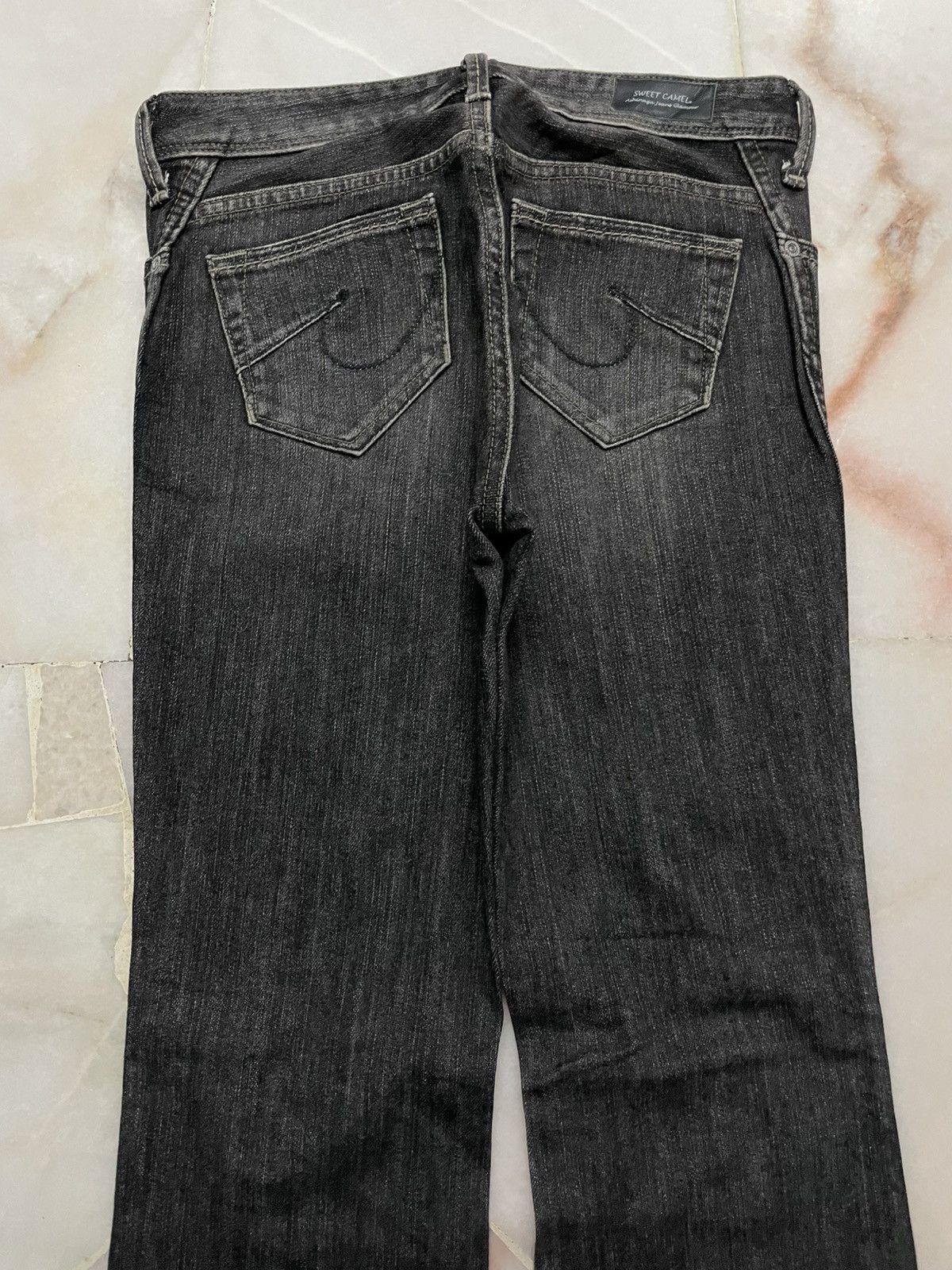 If Six Was Nine 💥Bell Bottom💥90s Style Sweet Camel Bootcut Sand Washed Jean Size 27" / US 4 / IT 40 - 11 Thumbnail