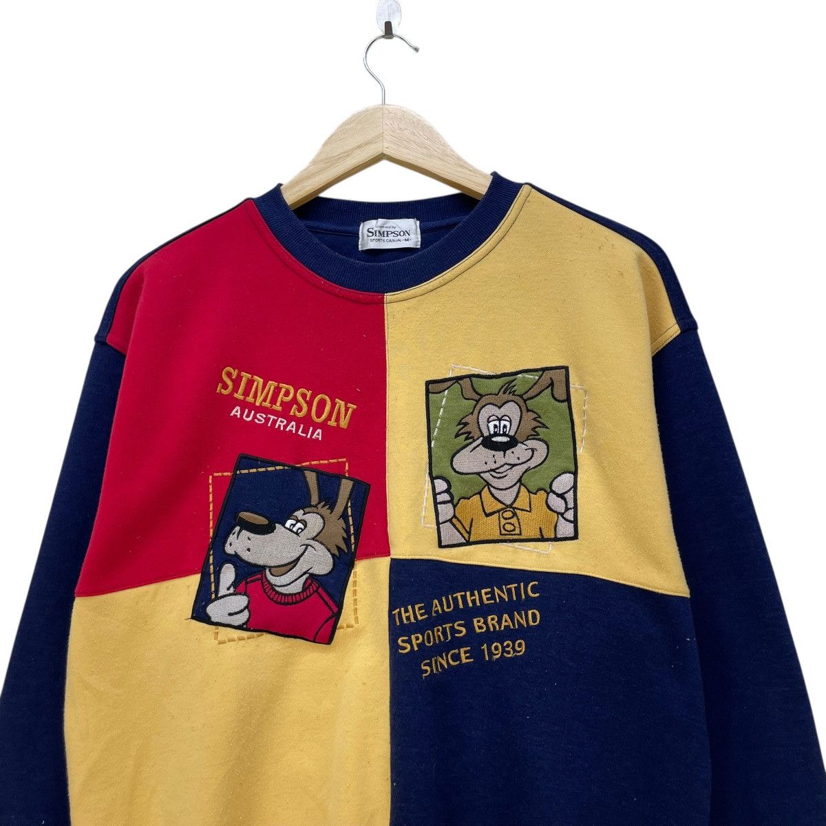 The Simpsons 💥Vintage Simpson Colours Block Crewneck Pullover Sweatshirt Size US M / EU 48-50 / 2 - 3 Thumbnail