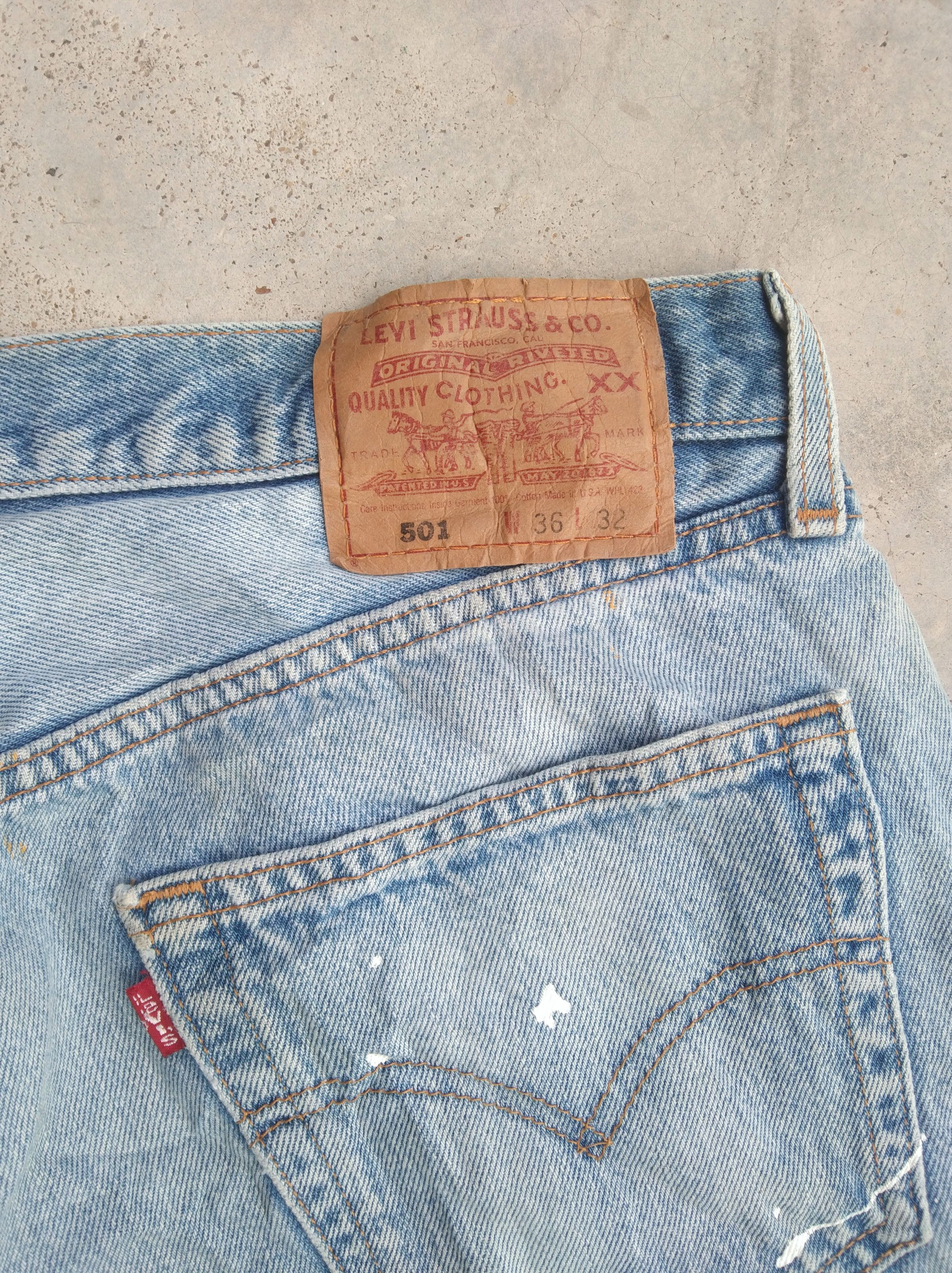 Levi's Vintage Levi's 501 Made In USA Painter Distressed Jeans Size US 34 / EU 50 - 3 Thumbnail