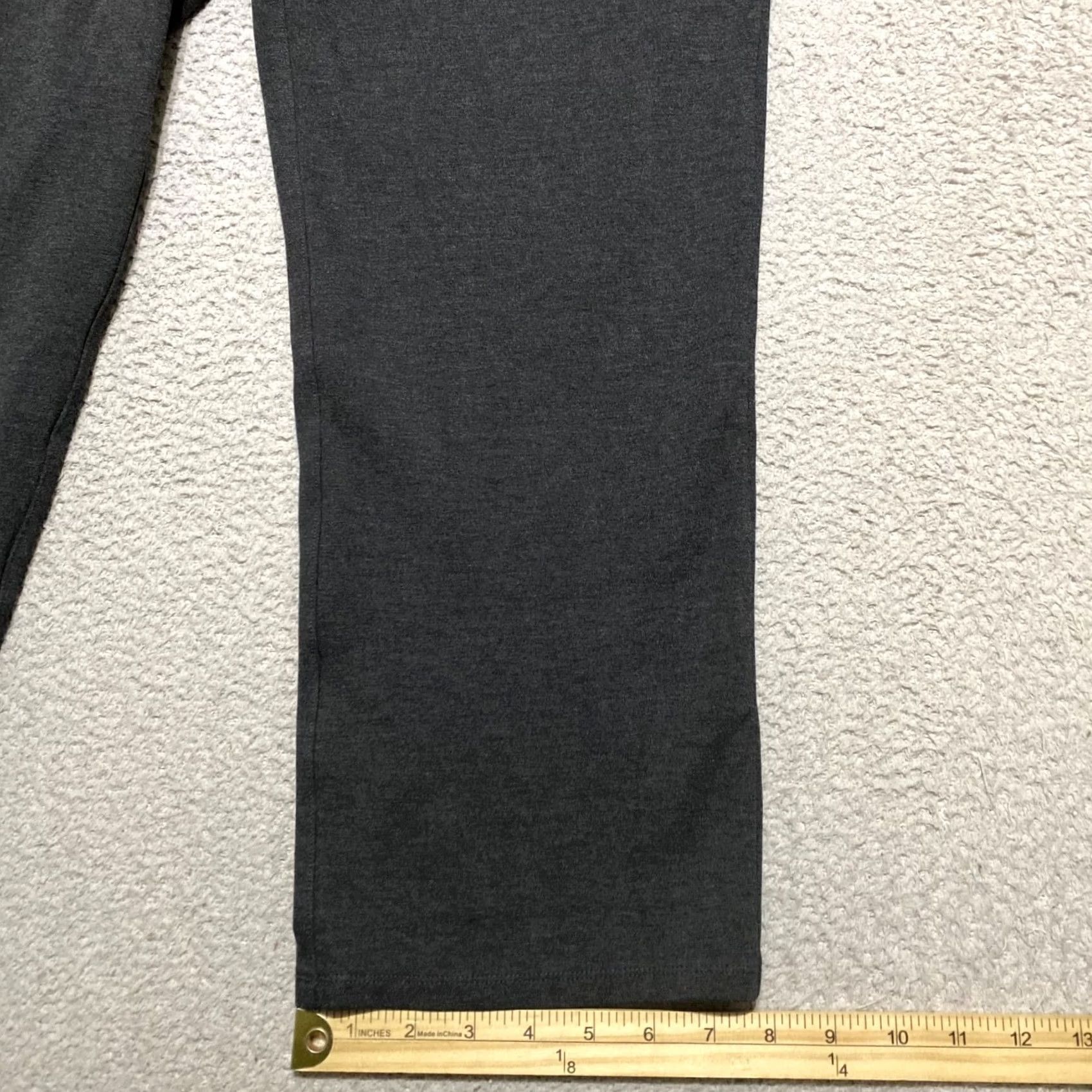 Quince Quince Womens Pants Charcoal Gray Ultra Stretch Ponte Straight Pull On Vintage No Size 40" / US 18 - 6 Thumbnail