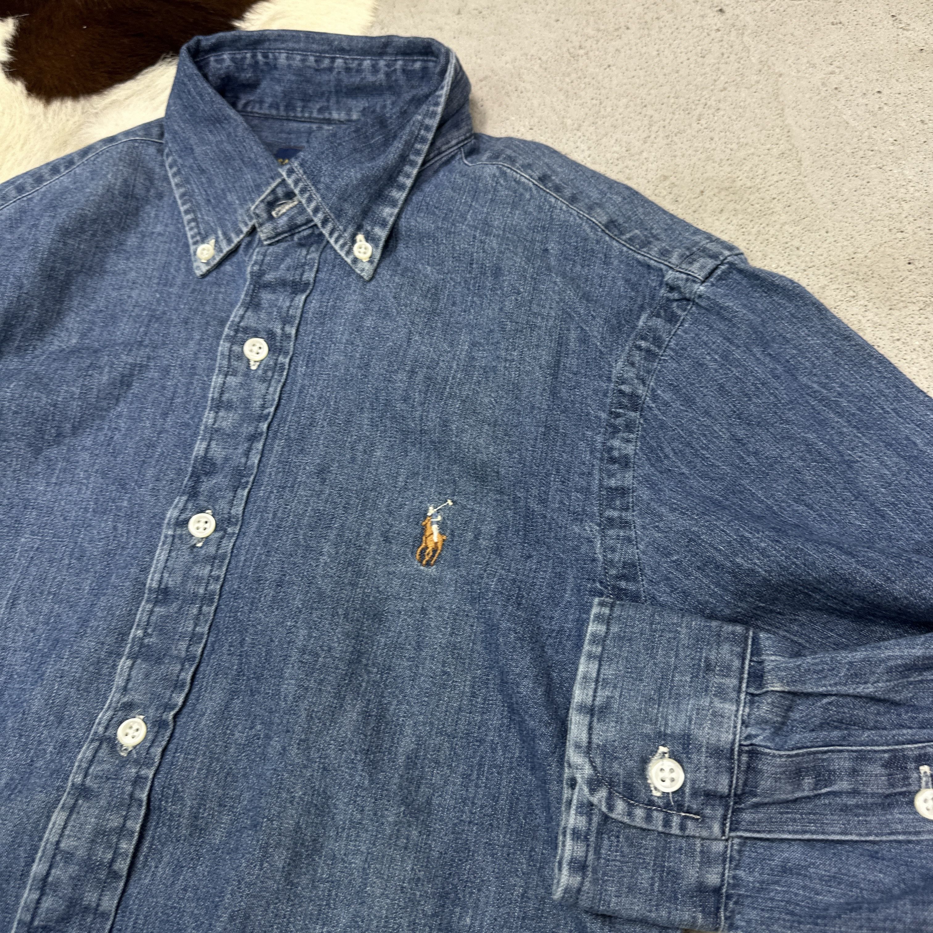 Polo Ralph Lauren Vintage Denim Old Money Preppy Polo Ralph Lauren Shirt 00s Size US S / EU 44-46 / 1 - 2 Thumbnail