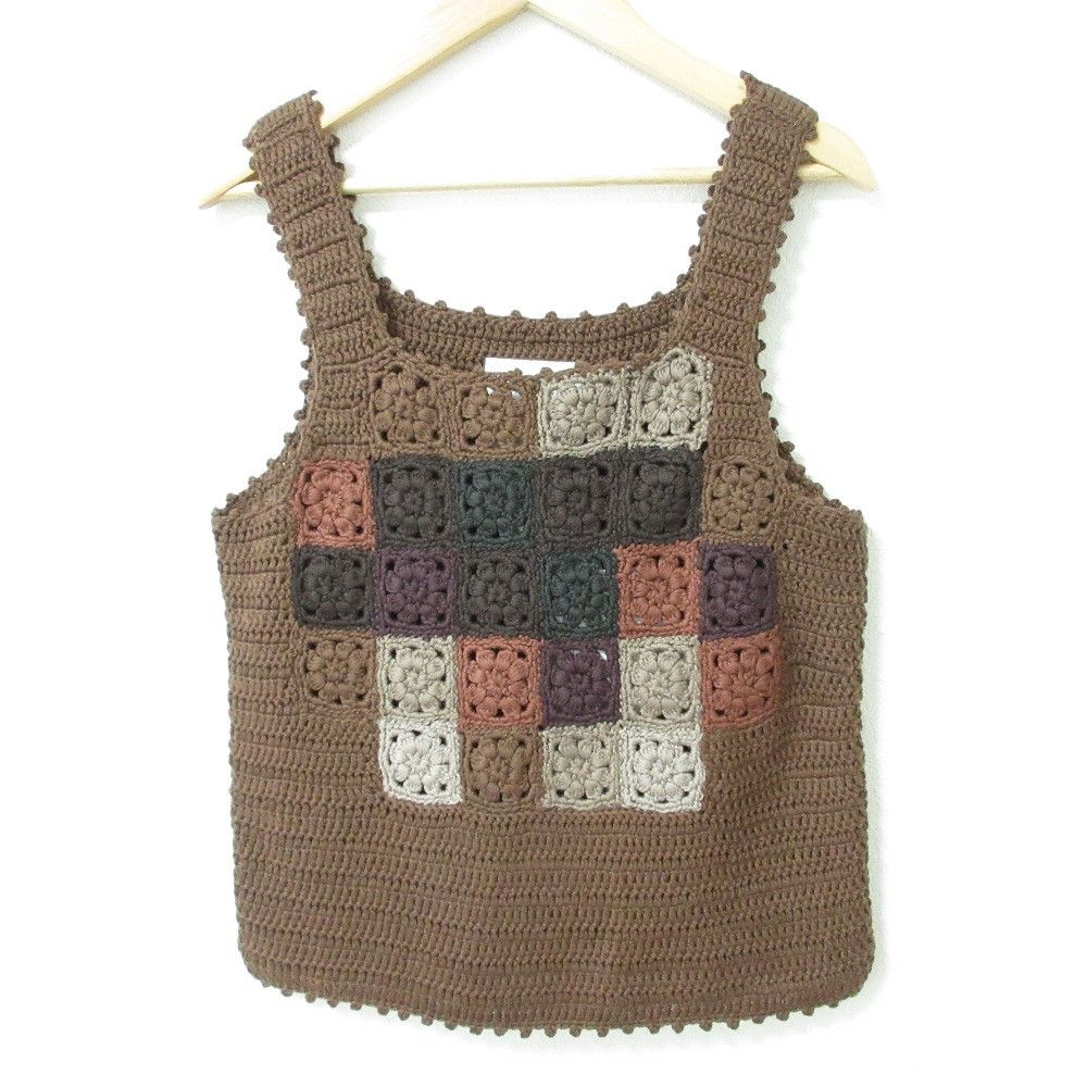 Other Other doublet Hand crochet mosaic Knit Tank Top Others Tops DUTY FREE for USA Size ONE SIZE - 1 Thumbnail