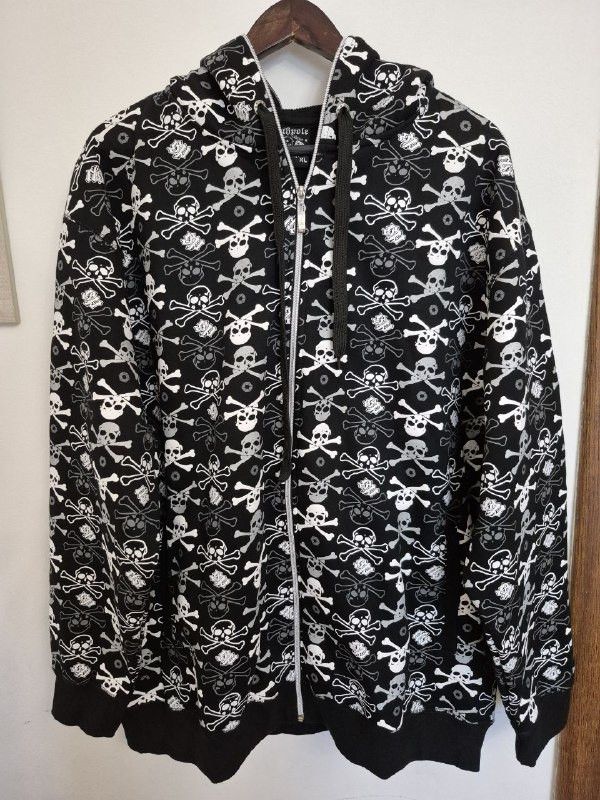 Southpole Crossbone Full Zip Up Hoodie y2k