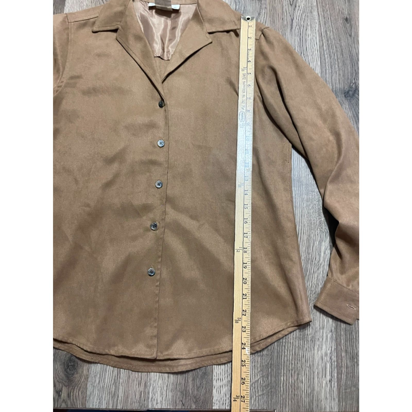 Evan Picone Evan Picone Shirt Women's Size Small Brown Button Up Long Sleeve Vintage No Size S / US 4 / IT 40 - 7 Thumbnail