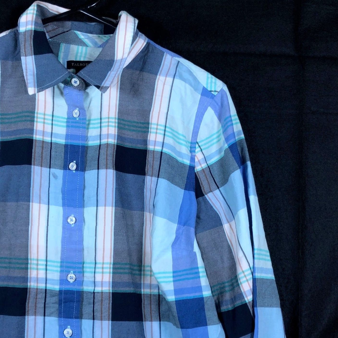 Talbots Talbots Womens Shirt Blue Multi Plaid Collared Button-Down 100% Cotton M Size M / US 6-8 / IT 42-44 - 5 Thumbnail