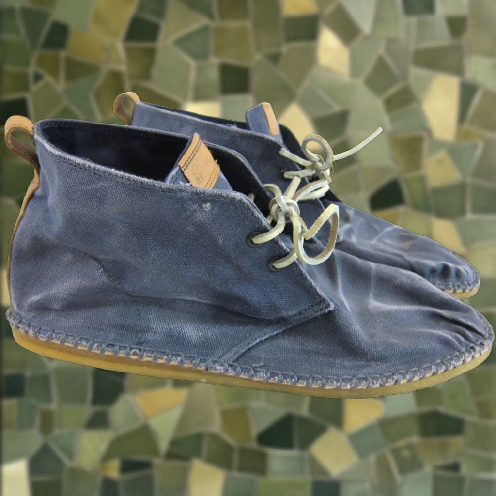 Clarks Clarks Originals Blue Cotton Oiled Canvas Lace Up Chukka Desert Ankle Boot 10 Size US 10 / EU 43 - 1 Thumbnail