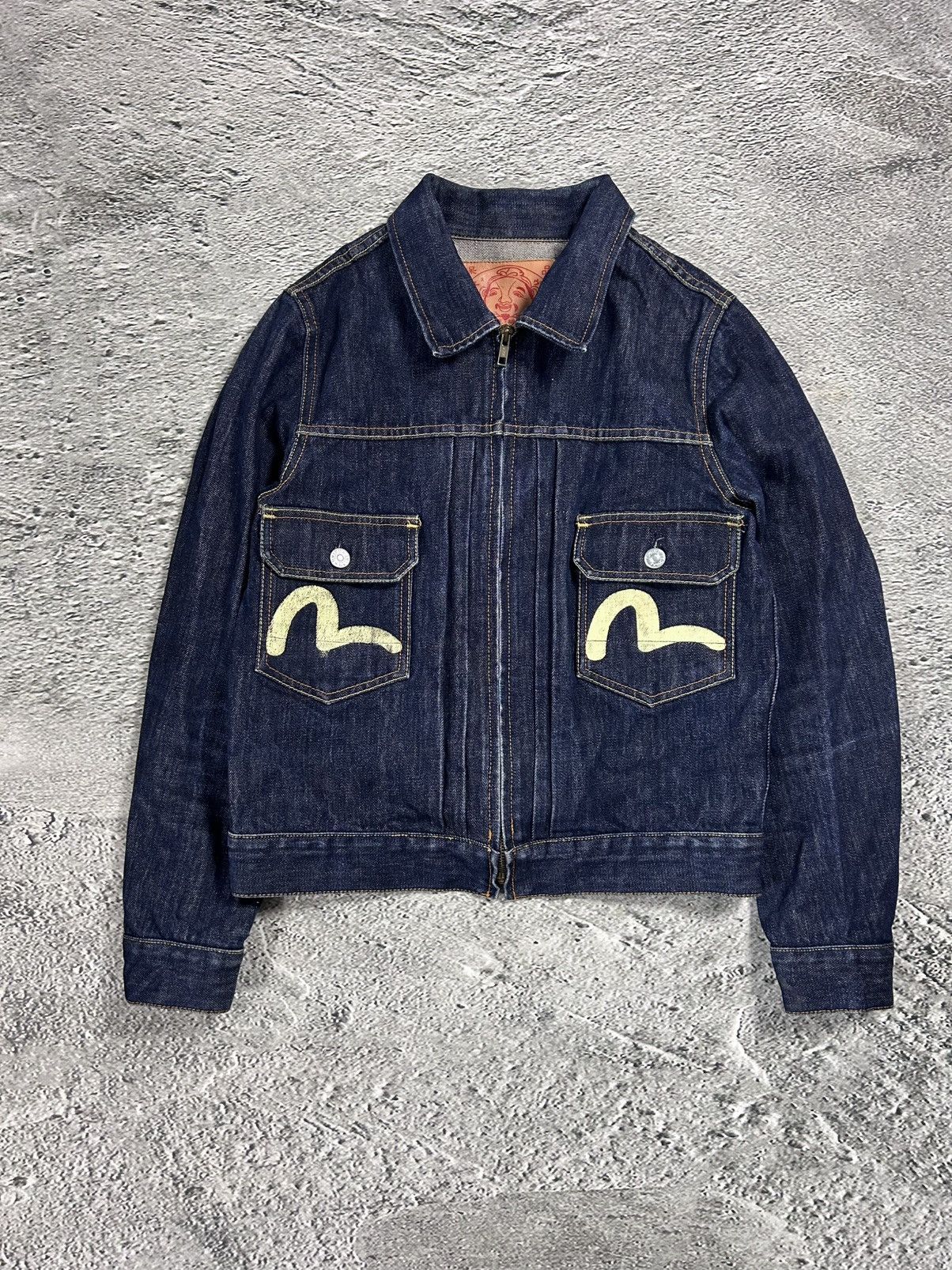 Evisu Evisu Japan vintage denim jacket white seagulls navy blue Size US S / EU 44-46 / 1 - 1 Thumbnail