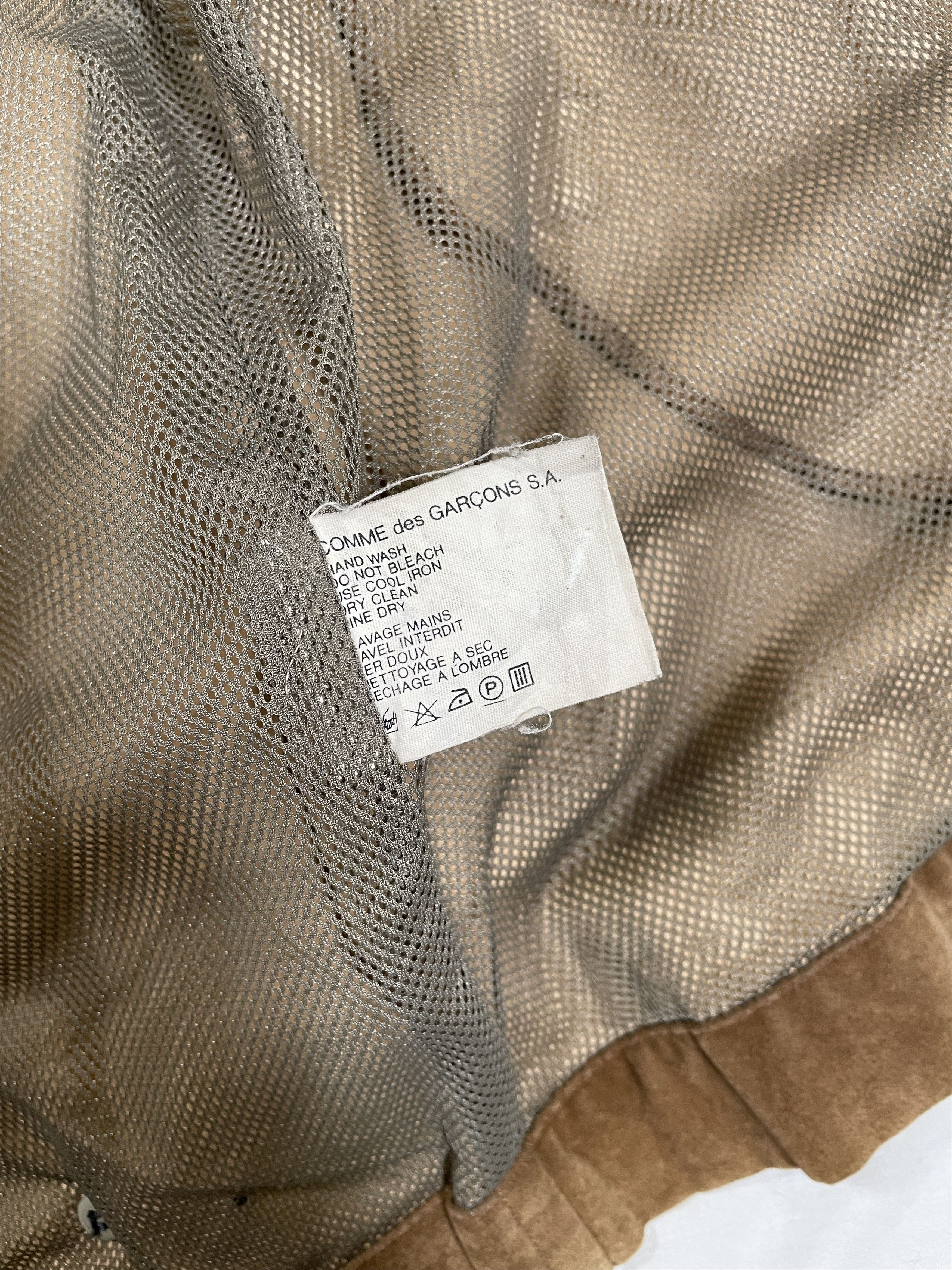 Comme des Garcons SHIRT × Vintage VTG 1995 Comme Des Garcons Shirt Suede Hooded Parka Jacket Size US L / EU 52-54 / 3 - 7 Thumbnail
