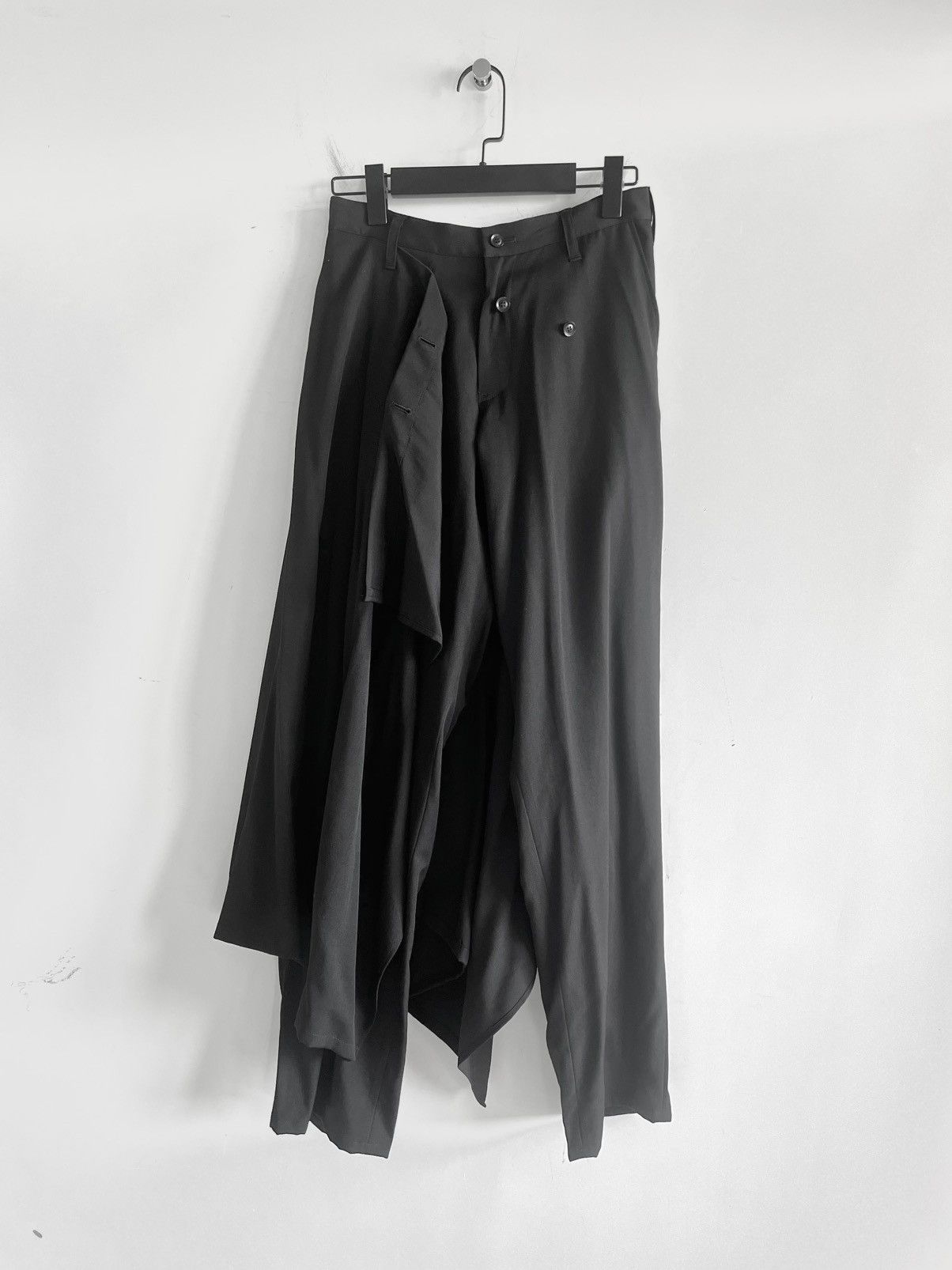 Yohji Yamamoto Yohji Yamamoto - W/Gabardine Layer Wrap Pants Size US 32 / EU 48 - 2 Thumbnail