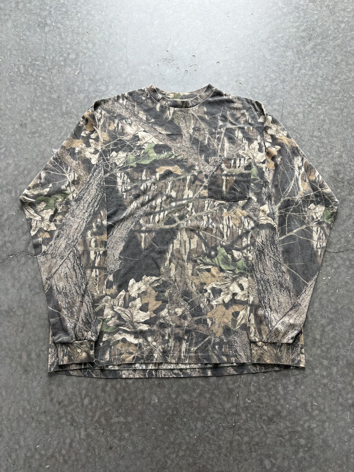 Redhead Vintage 90s Mossy Oak Longsleeve Pocket Tee Single Stitch Size US XL / EU 56 / 4 - 1 Thumbnail