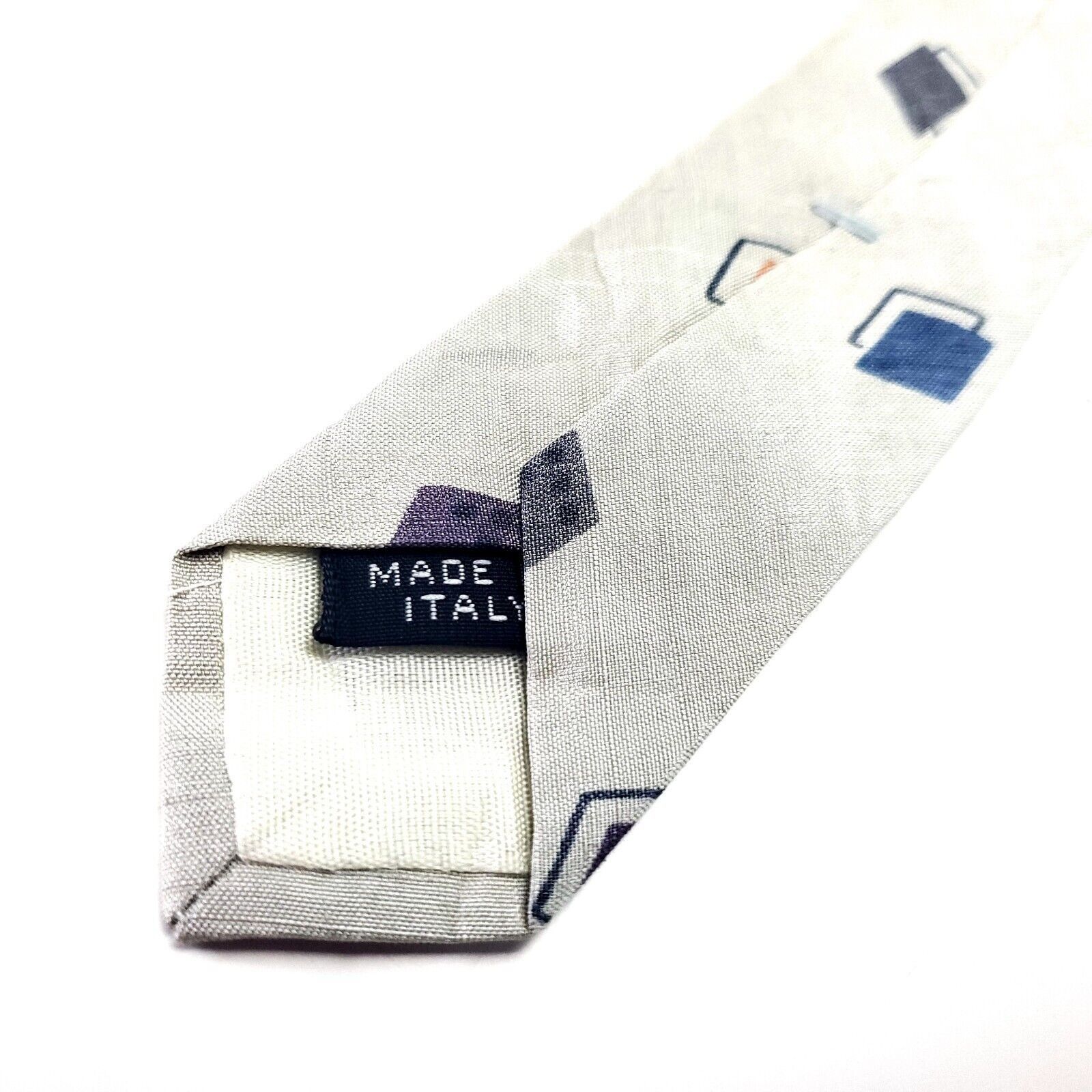 Vintage Cromwell & Stokes Gray Silk Tie Woven Skinny Geometric Size ONE SIZE - 5 Thumbnail