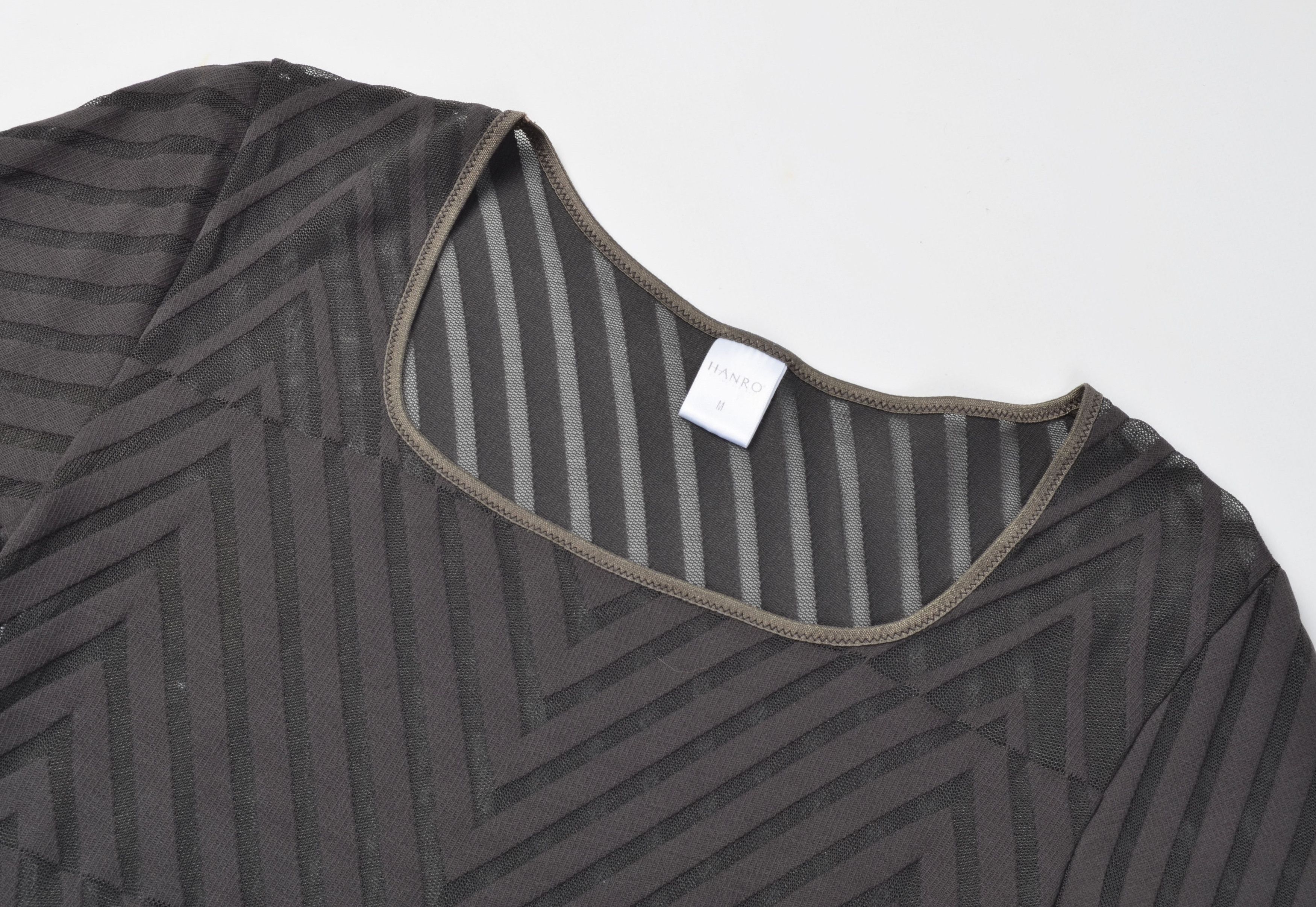 Hanro Hanro Vintage Mesh Striped Short Sleeve Bodysuit Size ONE SIZE - 5 Thumbnail