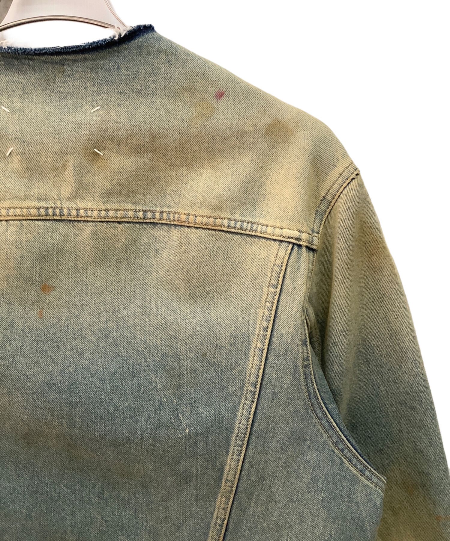 Maison Margiela Vintage Wash Collarless Jacket SizeM 4