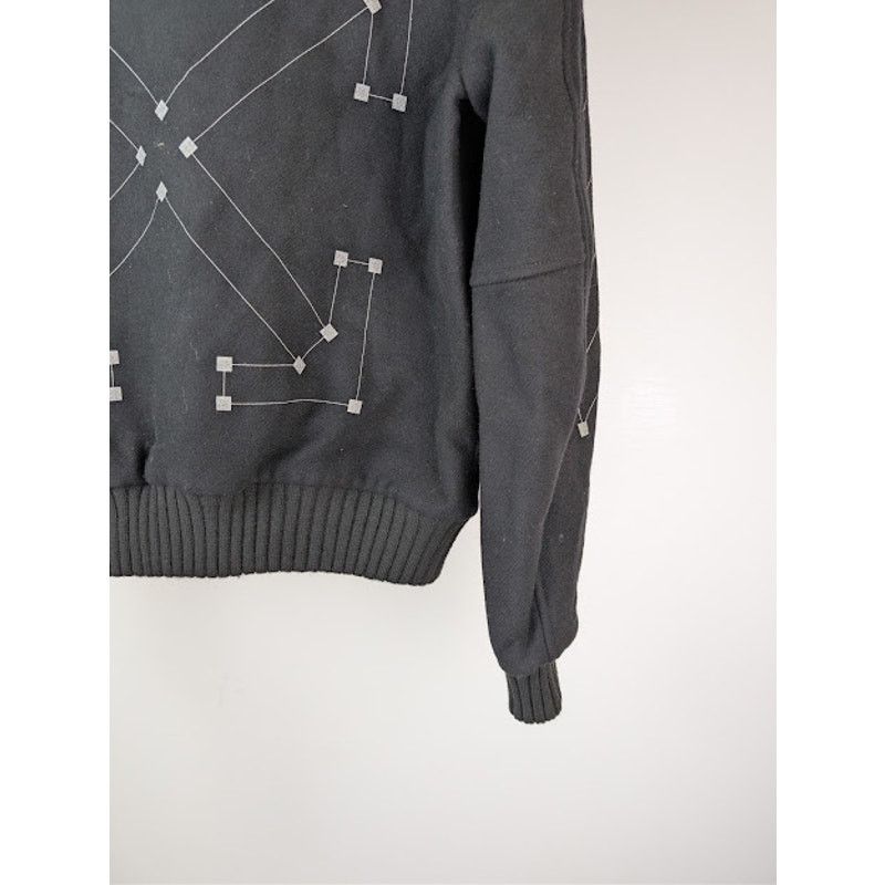 Off-White o1rshd1 Virgil Abloh Arrows Varsity Jacket in Black / White Size US M / EU 48-50 / 2 - 16 Thumbnail