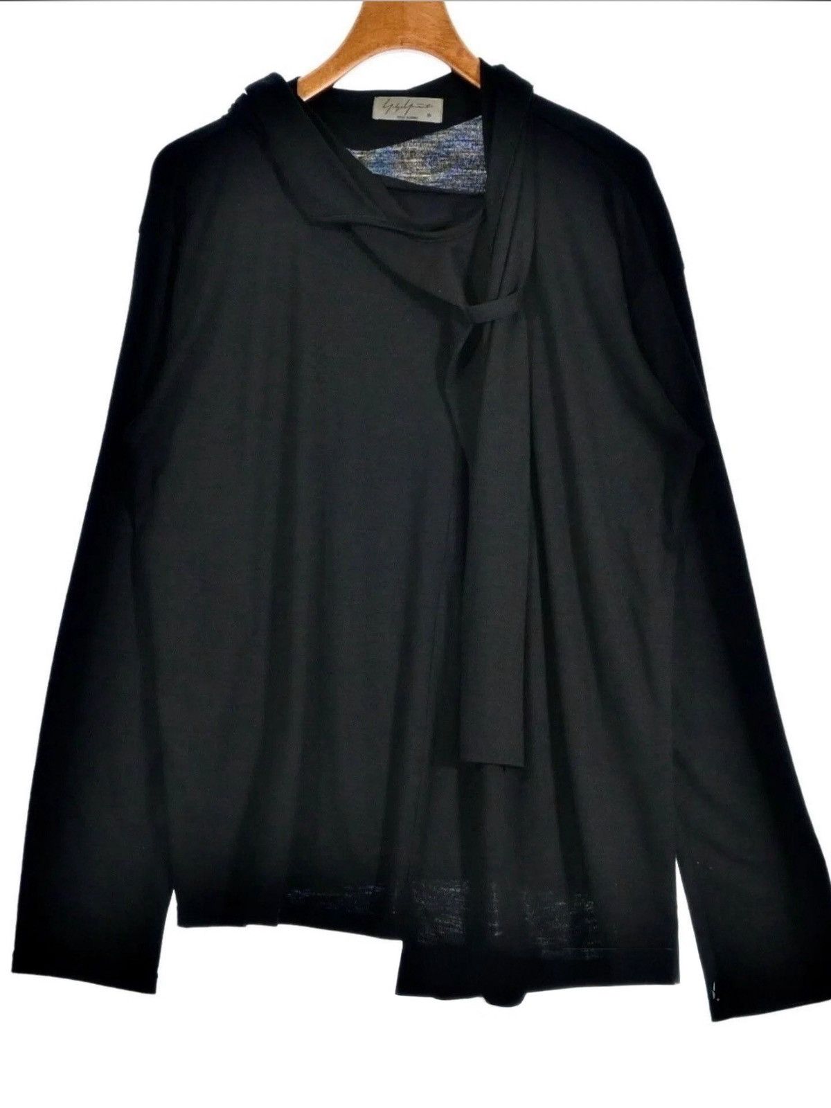 Yohji Yamamoto Yohji Yamamoto Pour Homme Neck Scarf Wool Long Sleeve Shirt Size US L / EU 52-54 / 3 - 1 Thumbnail