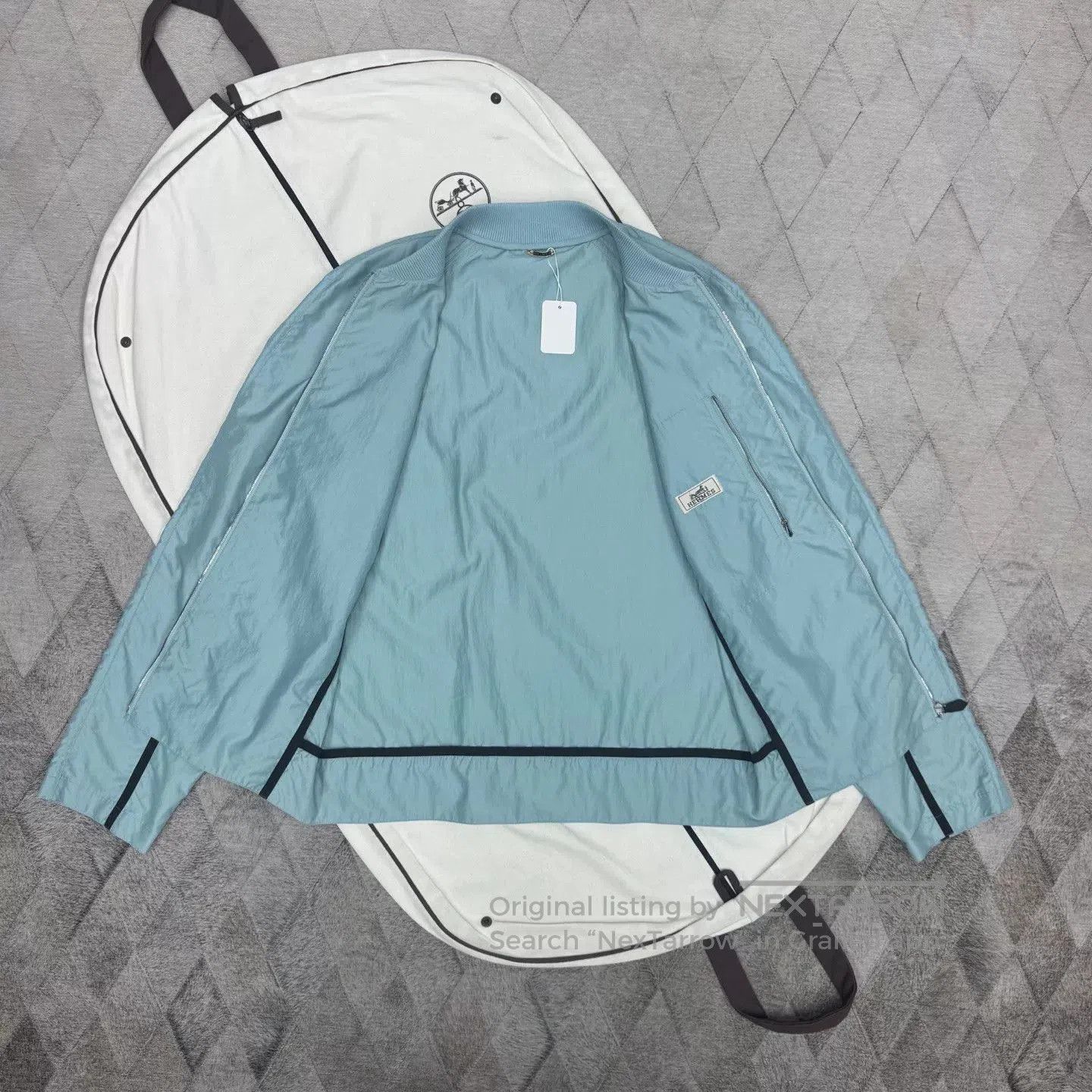 Hermes Hermes New Blue Spliced Jacket. Size US M / EU 48-50 / 2 - 4 Thumbnail