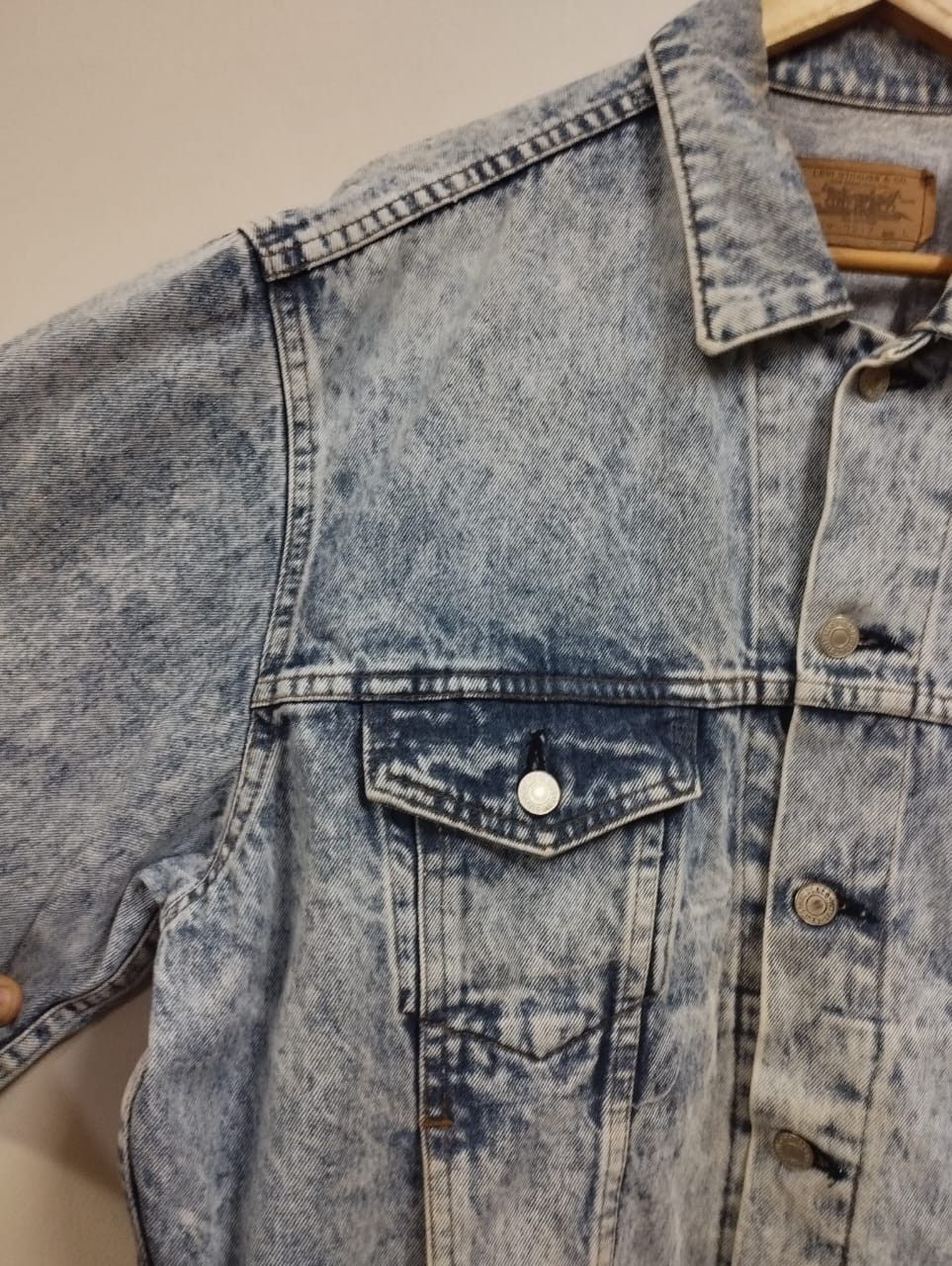 Levi's Vintage Levi's Orange Tab Acid Wash Levi's Trucker Jacket Size US L / EU 52-54 / 3 - 8 Thumbnail