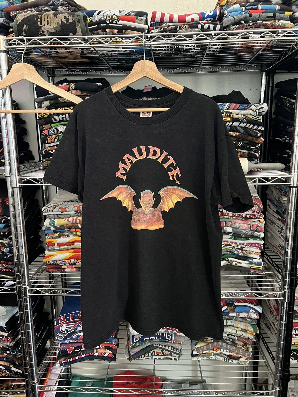 Fruit Of The Loom 90s Maudite Beer Devil Promo Tee Size US XL / EU 56 / 4 - 1 Thumbnail