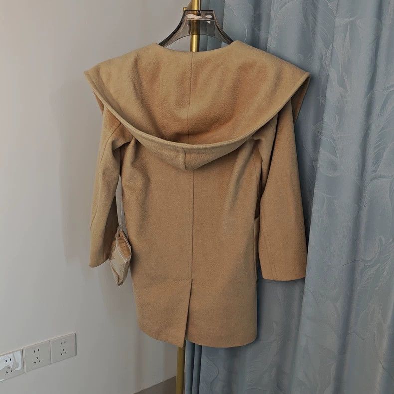 Max Mara Max Mara Classic Hooded Coat Camel Size S / US 4 / IT 40 - 6 Thumbnail