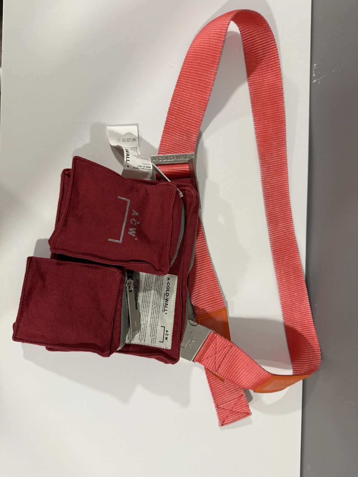 A-COLD-WALL* A cold wall red tri pocket utility bag Size ONE SIZE - 1 Thumbnail