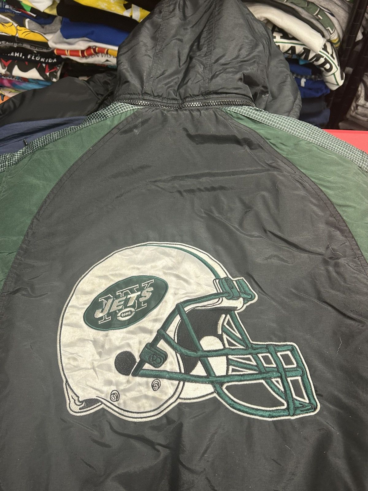 Logo Athletic × NFL × Vintage Crazy Vintage 90s New York Jets Puffer Jacket Starter NFL Size US S / EU 44-46 / 1 - 2 Thumbnail