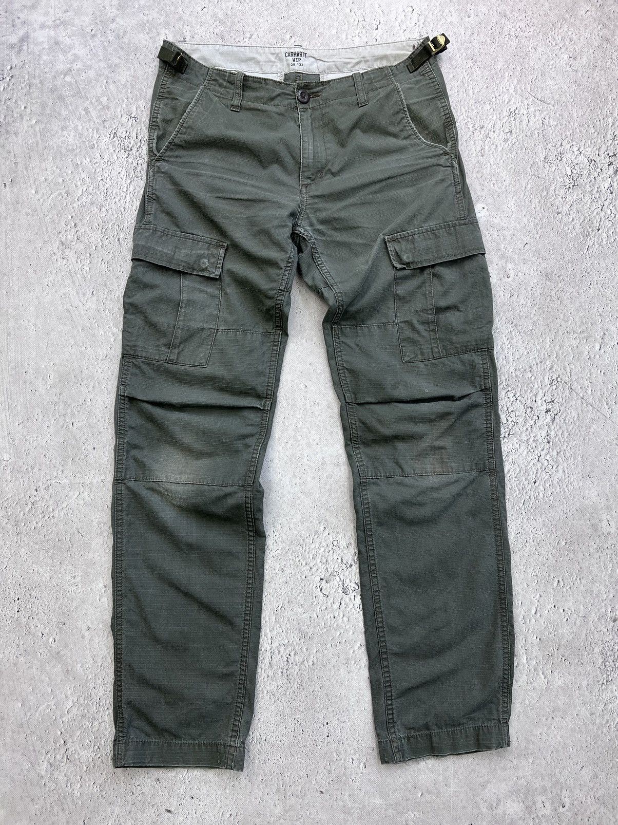 Carhartt × Vintage Vintage Carhartt Cargo Pants Thrashed Travis Scott Style Size US 29 - 1 Thumbnail