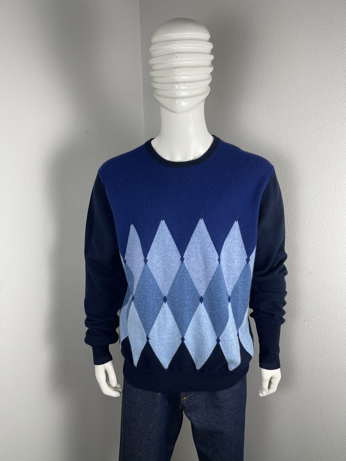 image of Ballantyne Cashmere in Blue, Men's (Size XL)