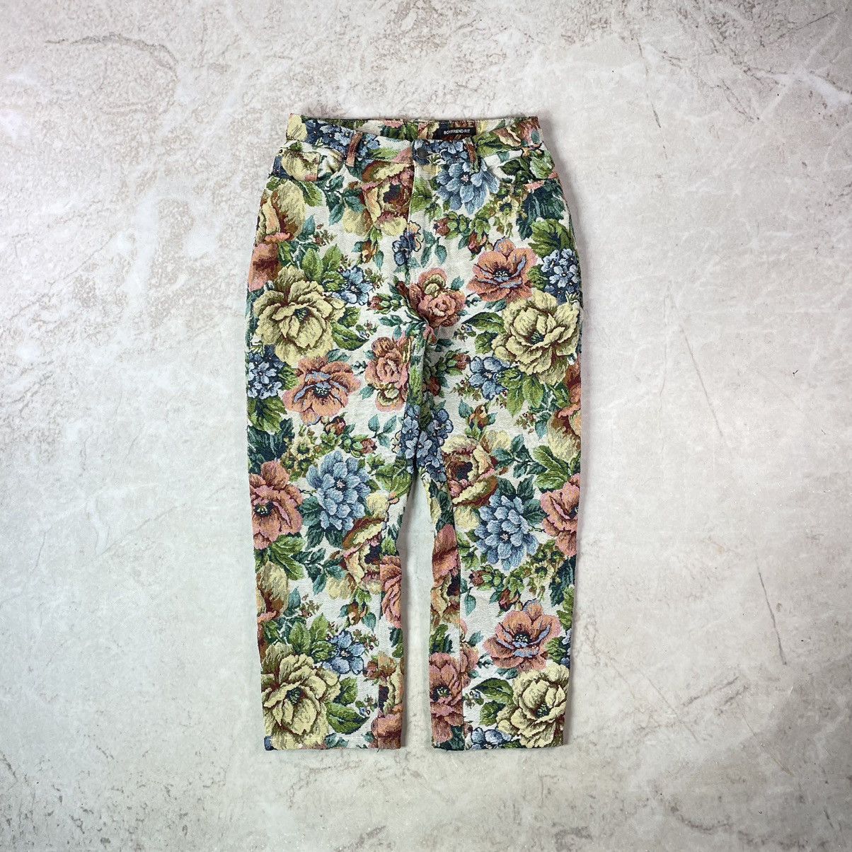Jaded London Jaded London Woven Floral Boyfriend Baggy Pants Size US 31 - 1 Thumbnail