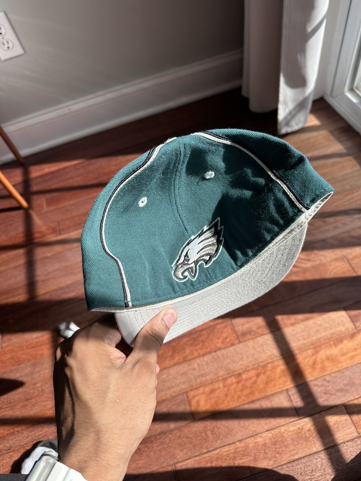 NFL Philadelphia Eagles Equipment Fitted hat 7.25 7 1/4 Size ONE SIZE - 2 Thumbnail