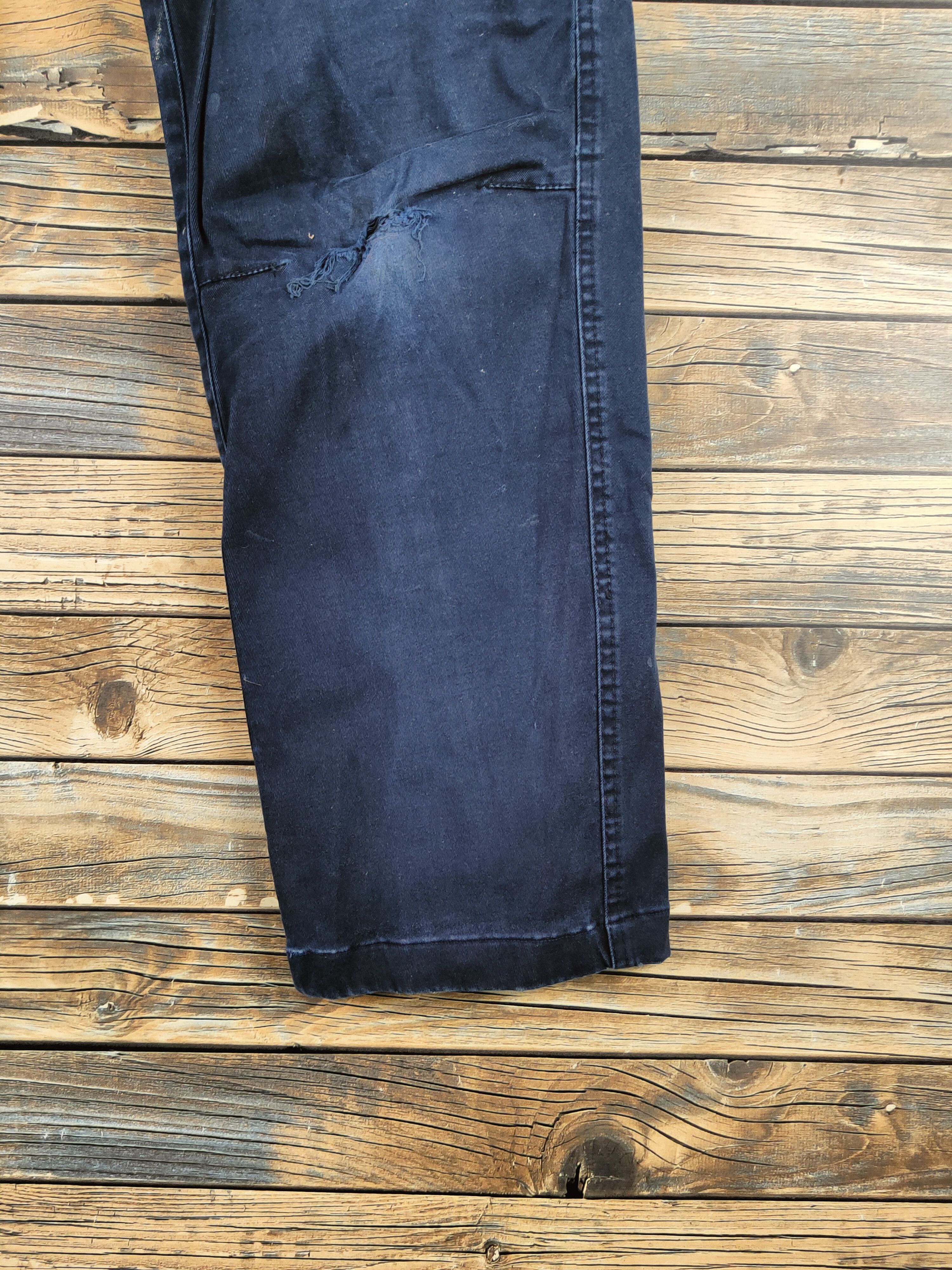 Japanese Brand Genba-Xebex Dark Blue Multipocket Cargo Pants #S2818 Size US 32 / EU 48 - 6 Thumbnail